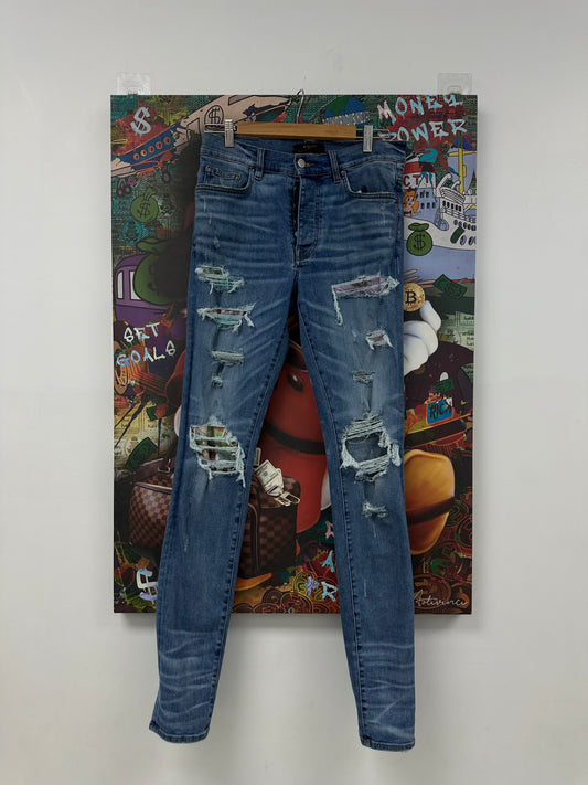 Amiri Jeans Blue Swan  Used 33