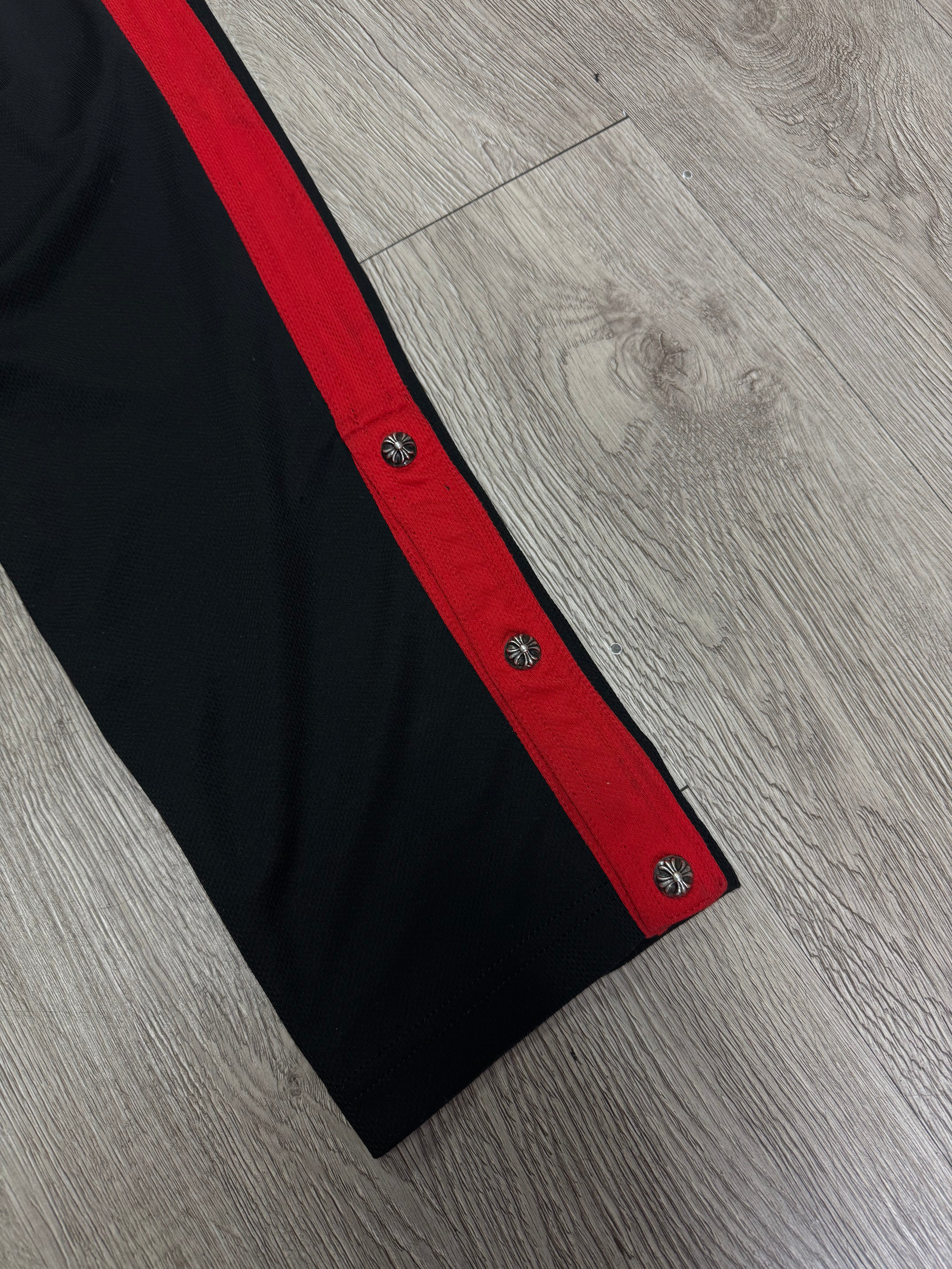 Chrome Hearts Black Red Button Up Track Pants