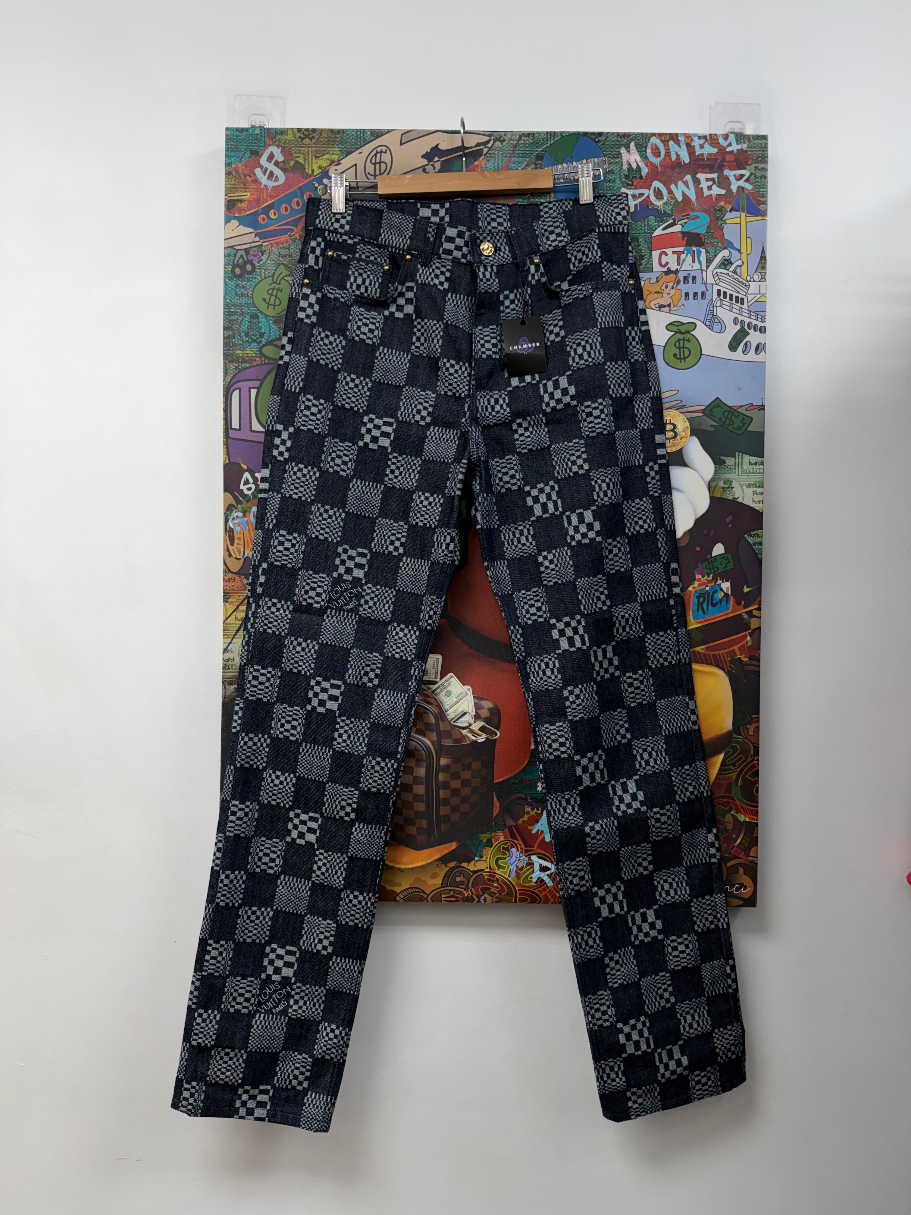 Louis Vuitton Navy Damier Jeans