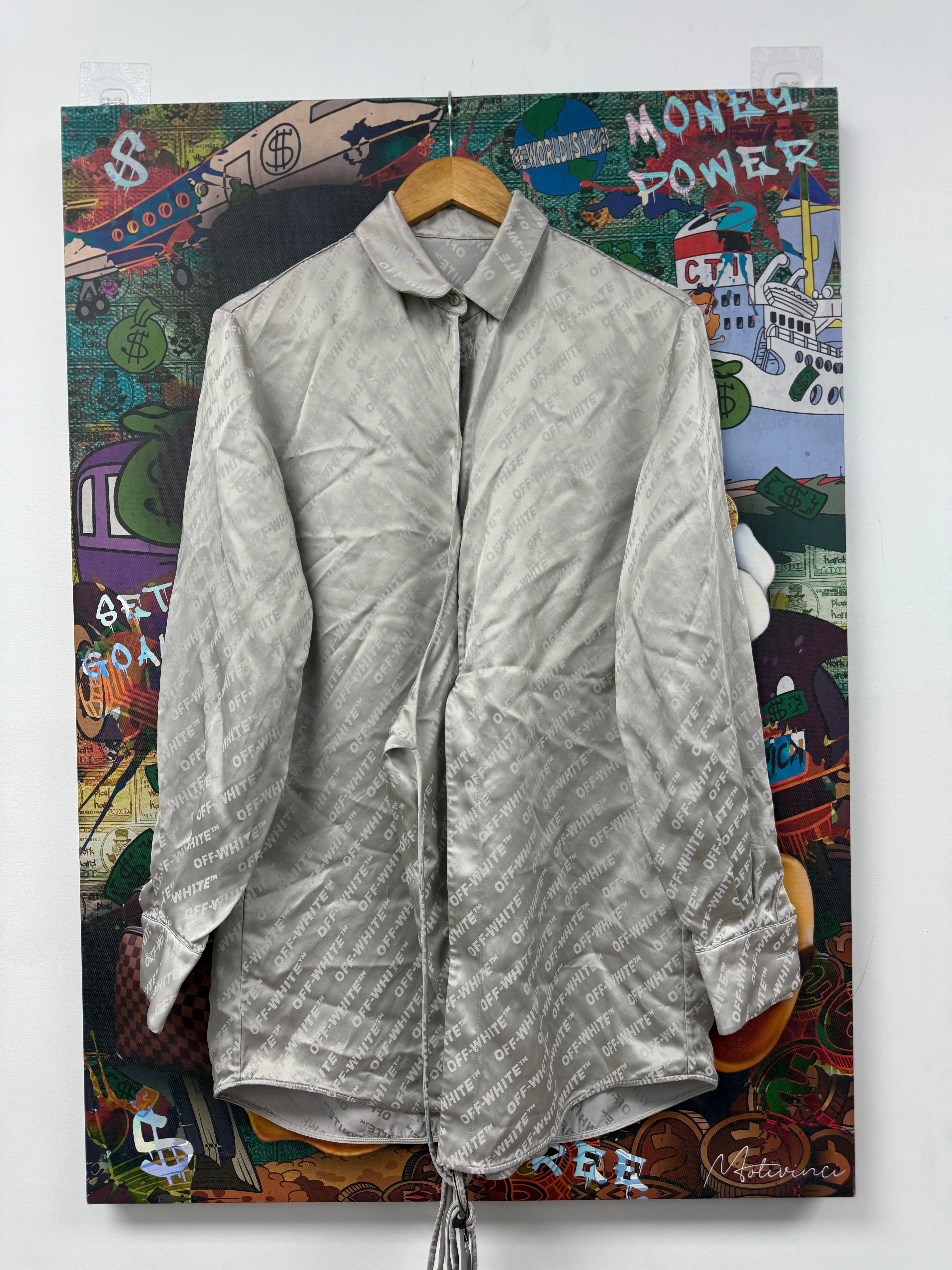 Off White Silk Cardigan Used OS