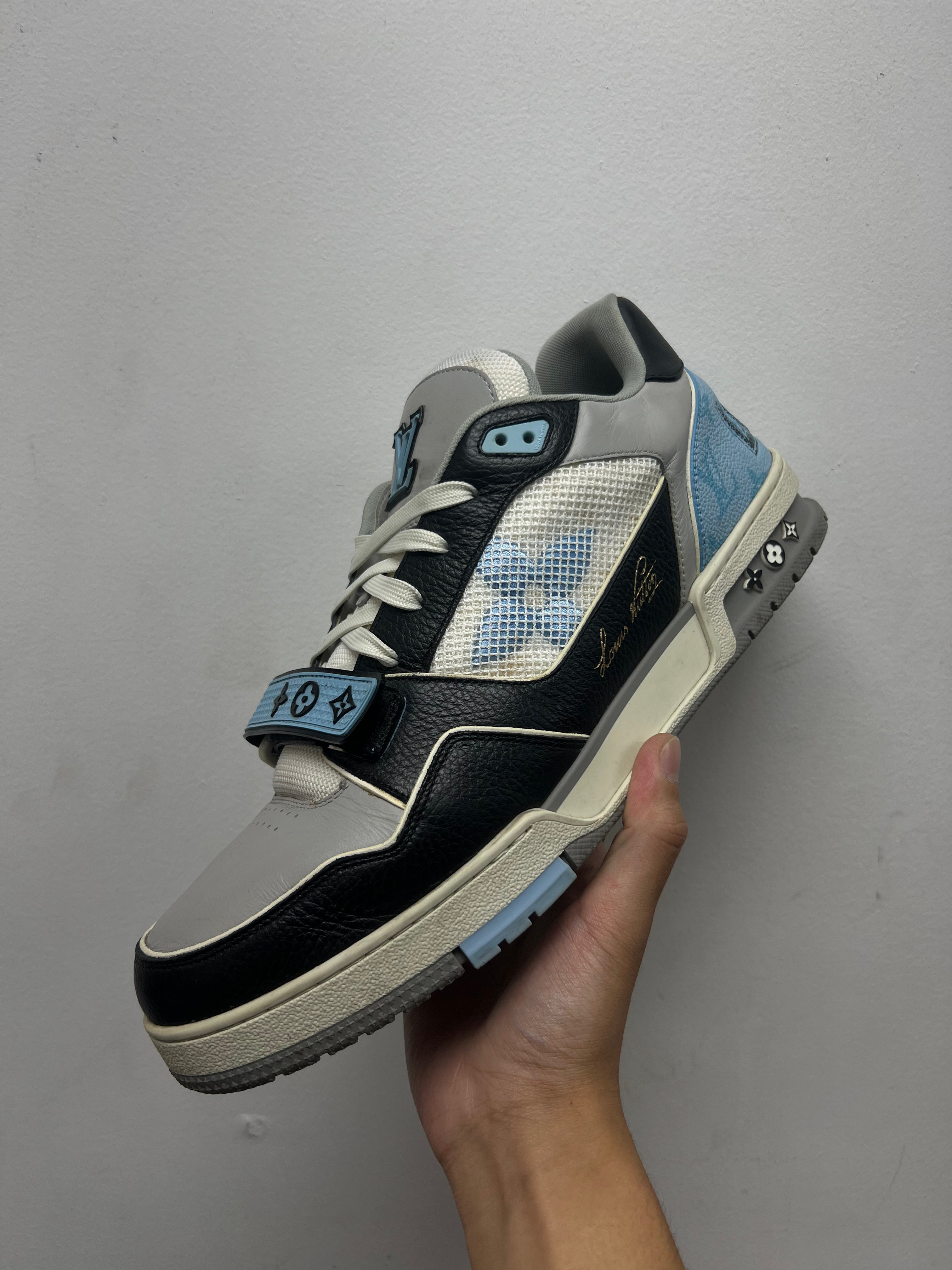 Louis Vuitton Baby Blue Strap Trainer Sneakers