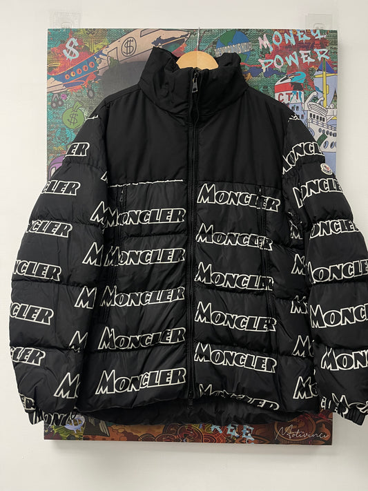 Moncler Puffer Jacket Black Monogram (6) Used