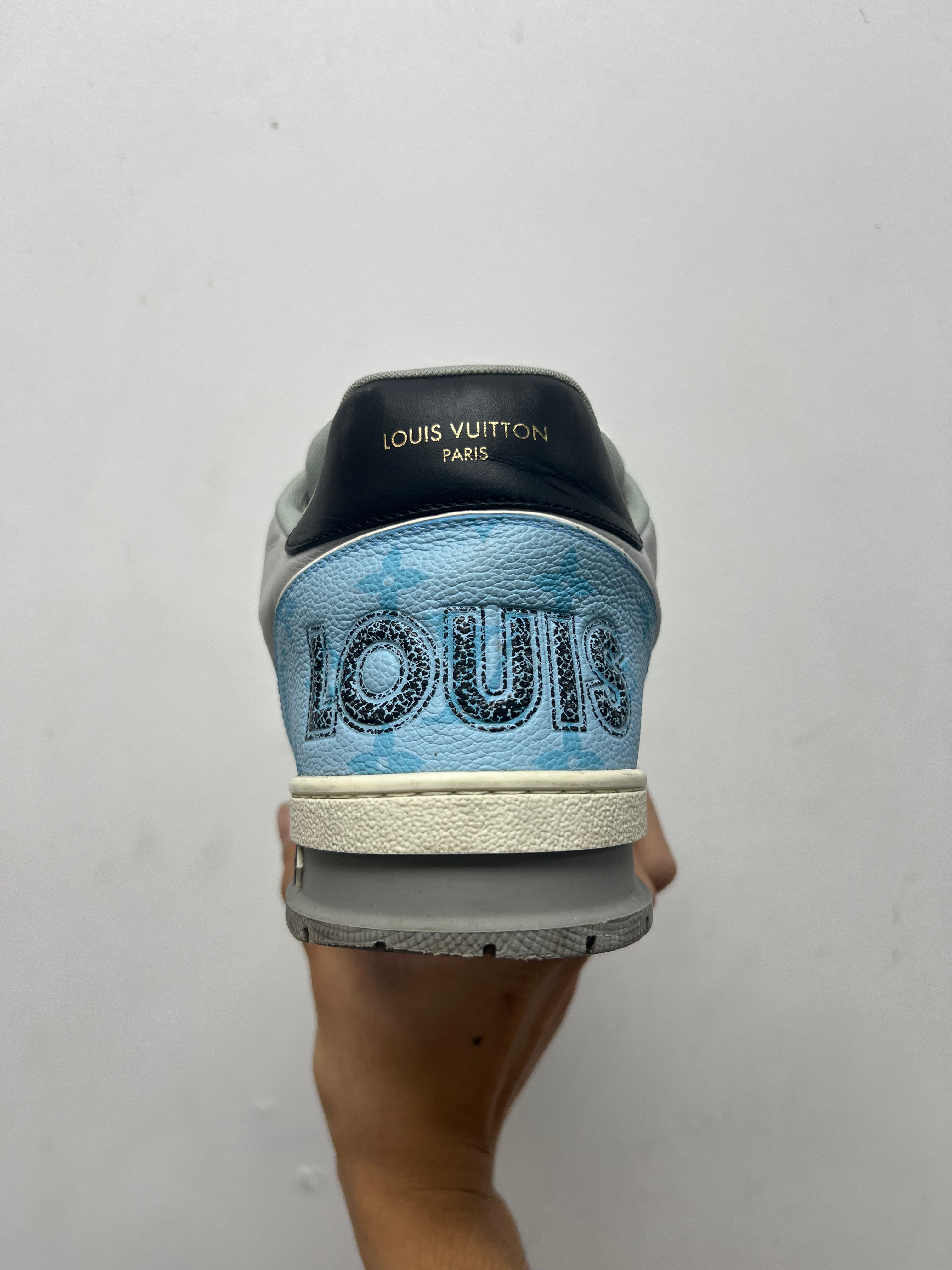 Louis Vuitton Baby Blue Strap Trainer Sneakers