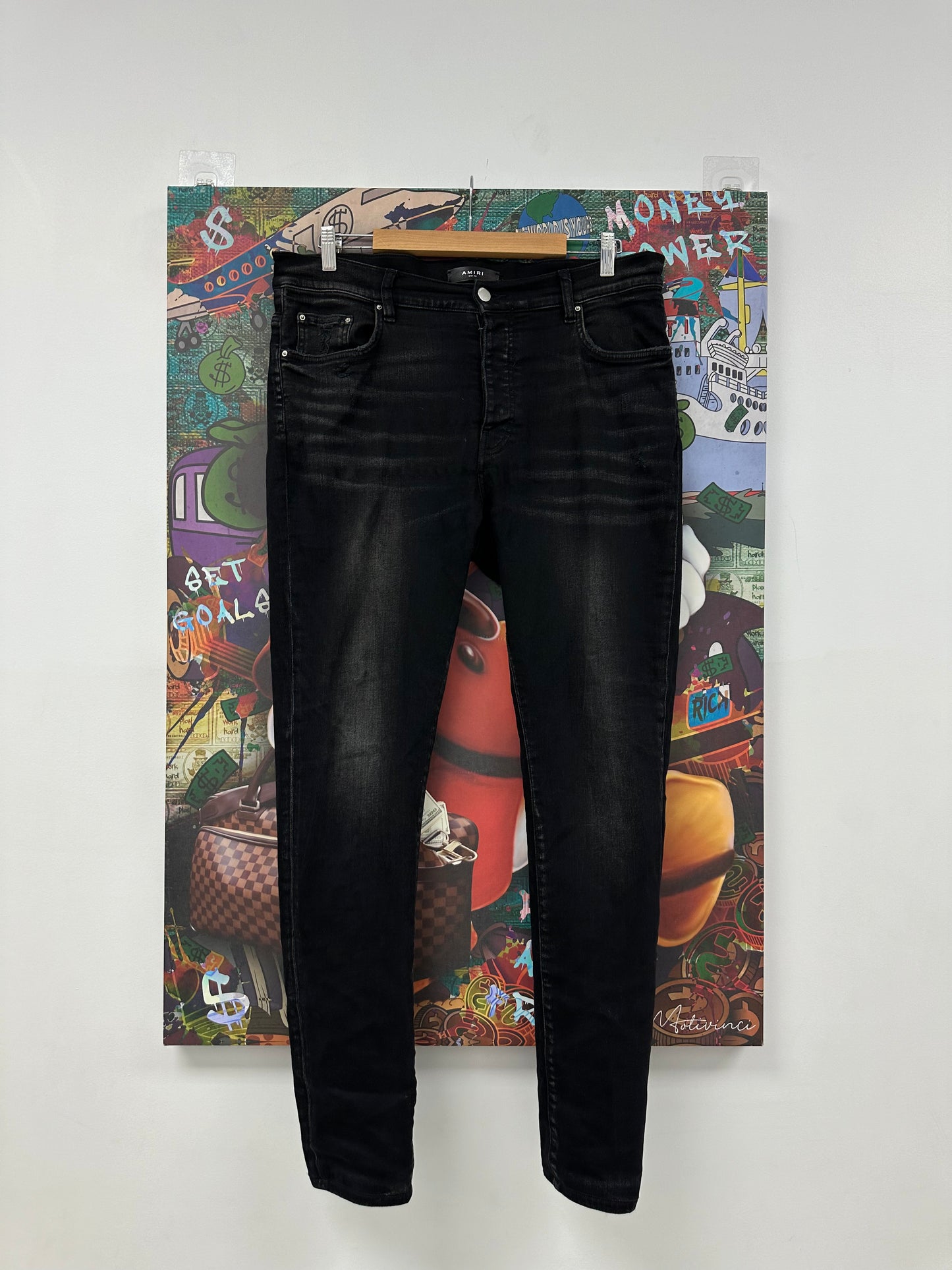 Amiri Plain Black jeans Used 36