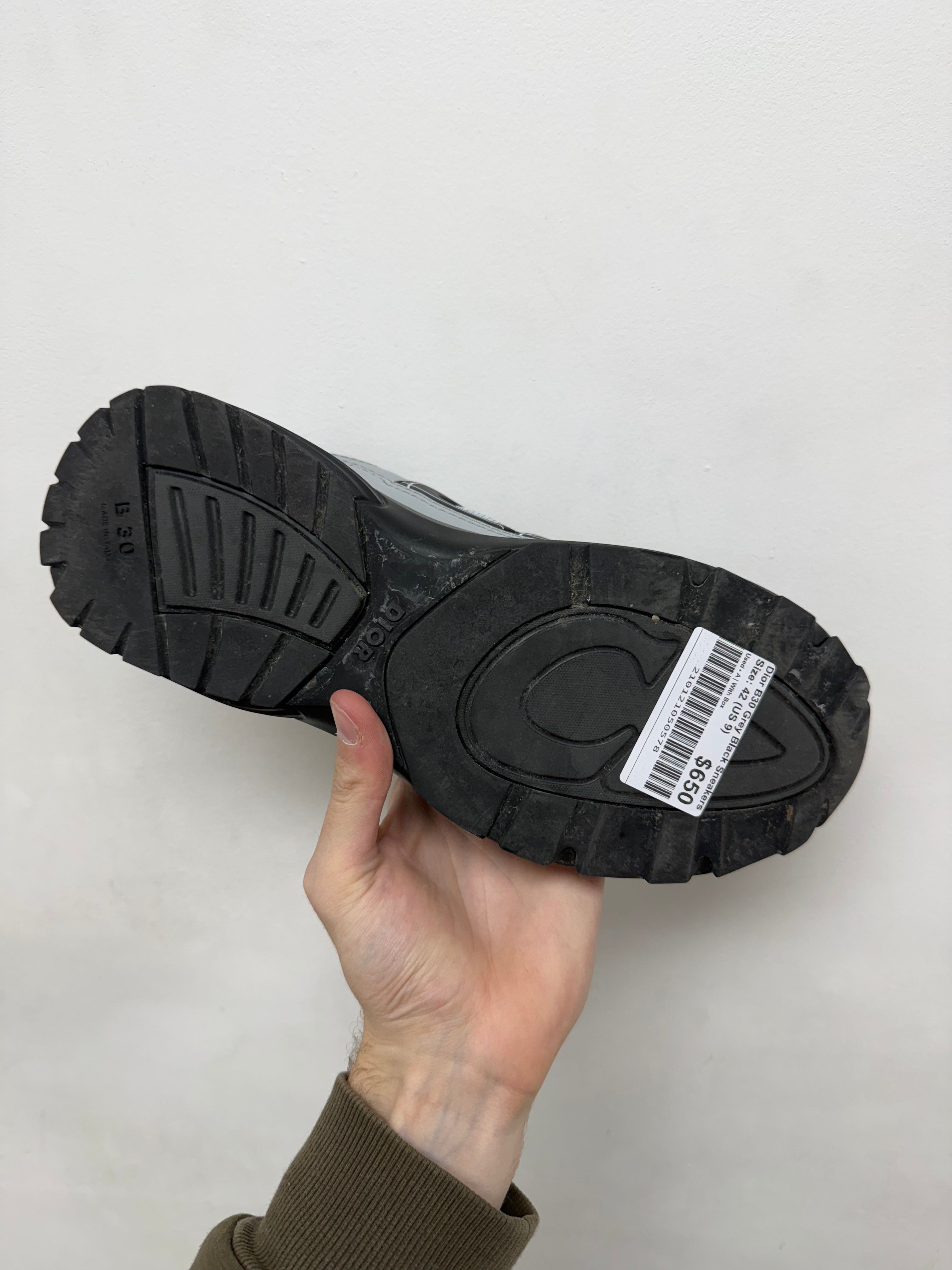 Dior B30 Grey Black Sneakers