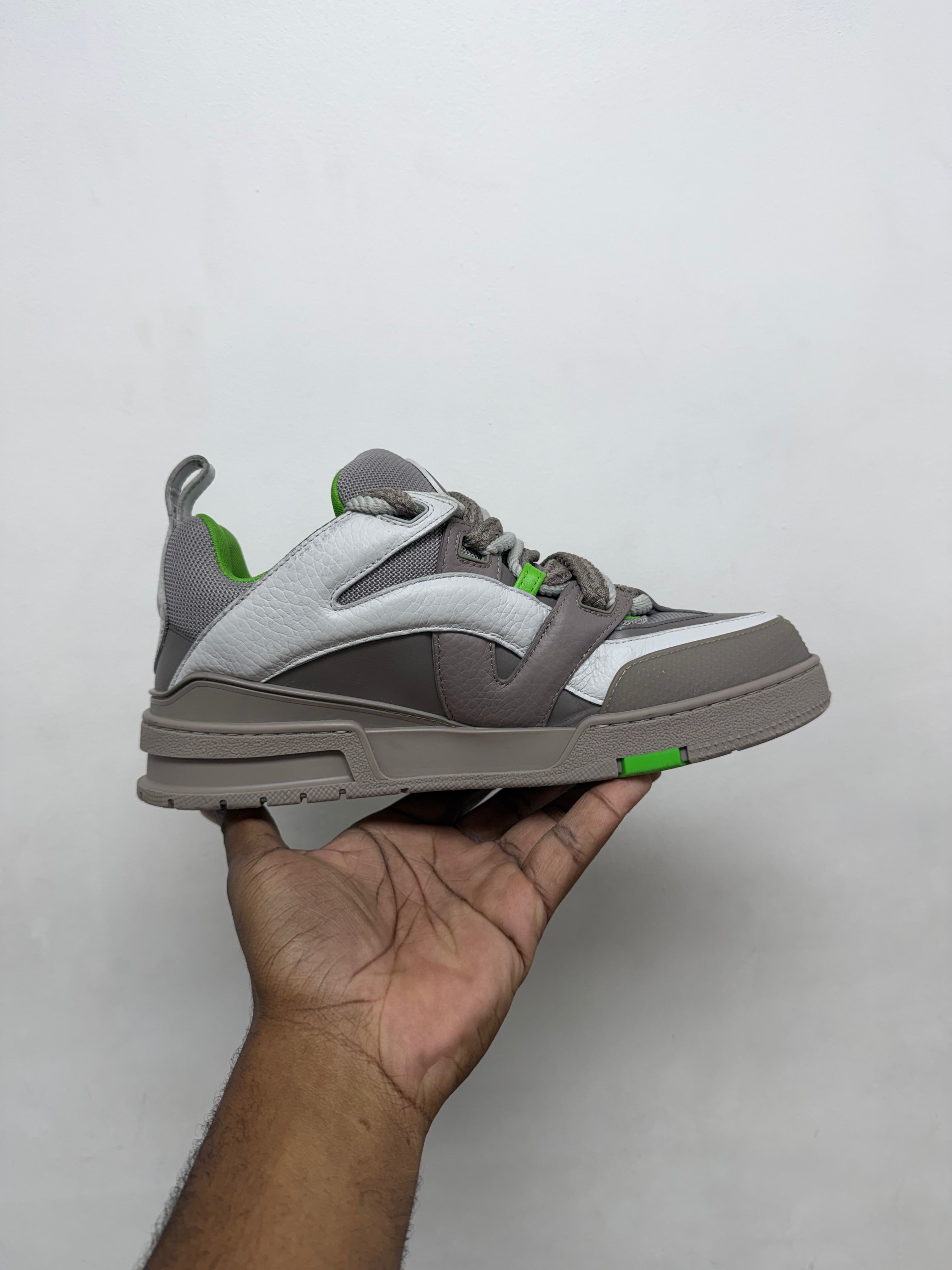 Louis Vuitton Grey Green Skate Sneakers