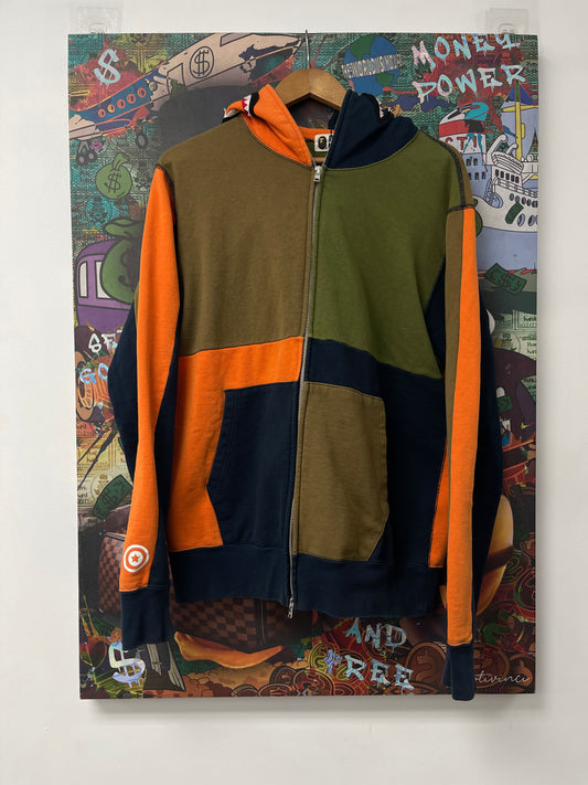 Bape Orange Olive Shark Zip Up  Used