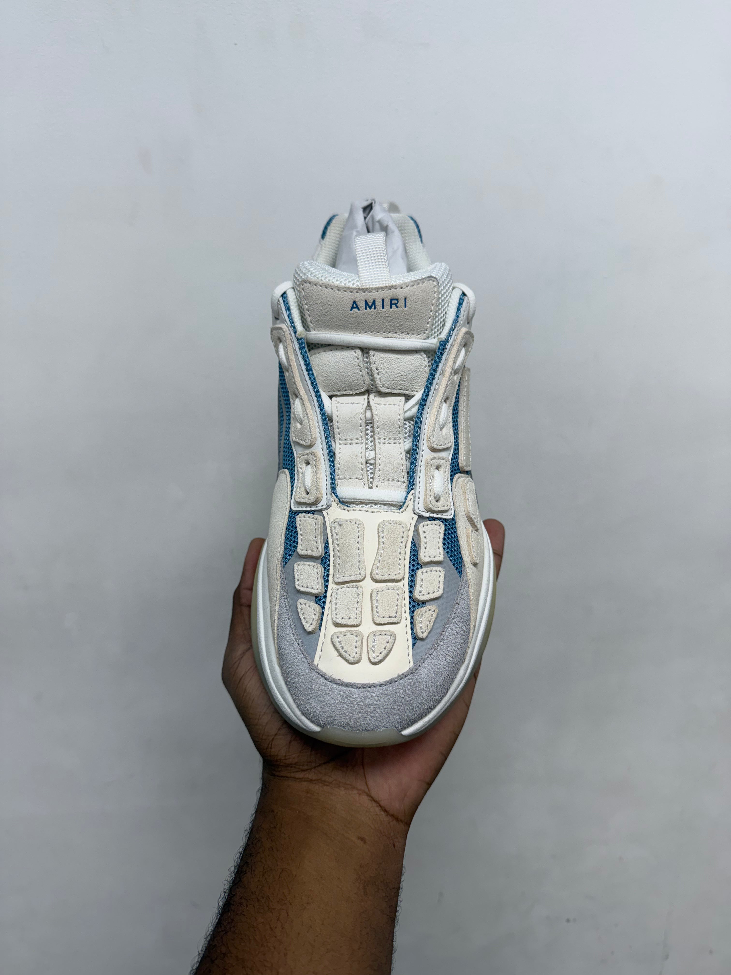 Amiri Teal White Bone Runner Sneakers