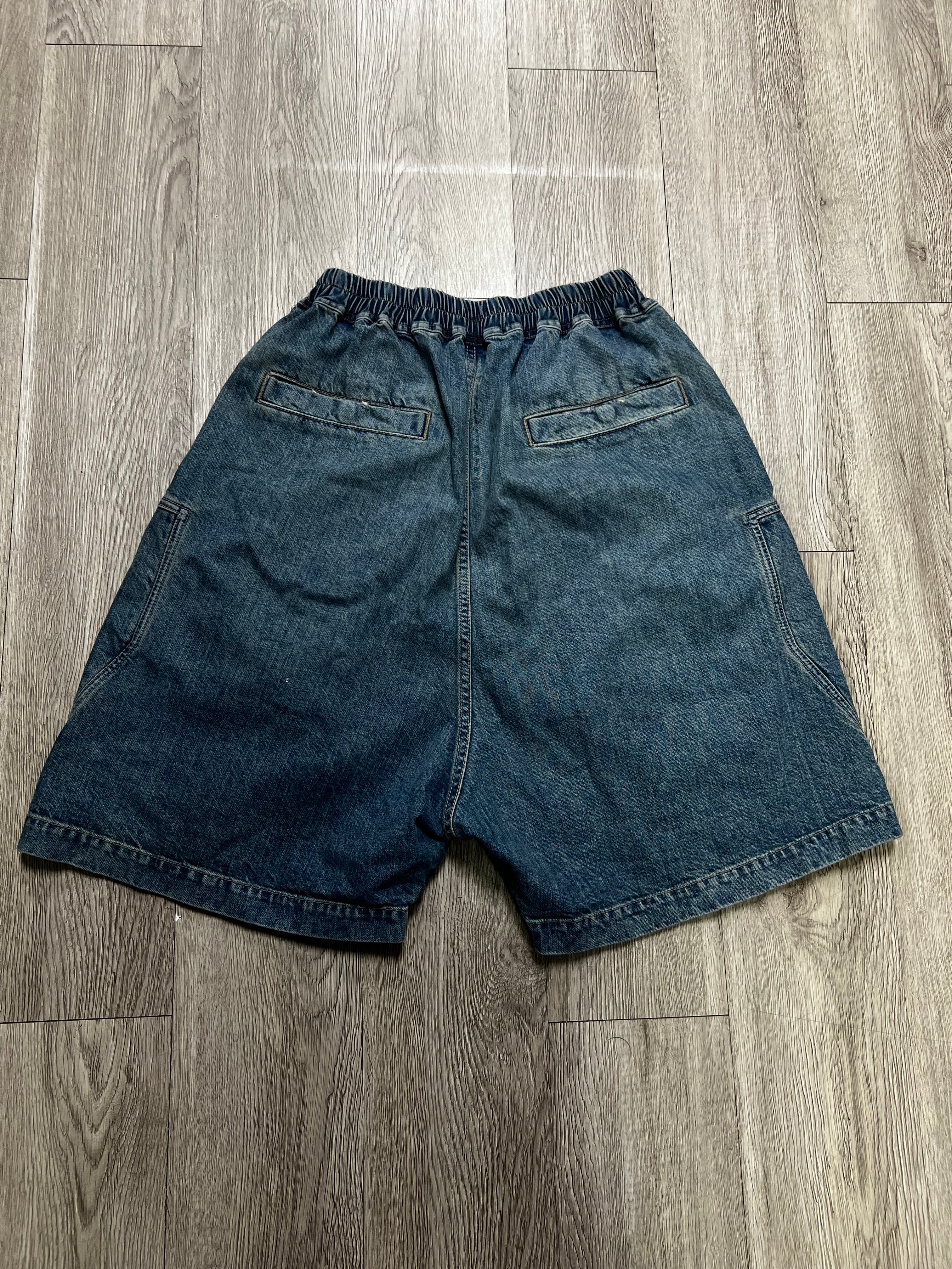 Rick Owens Denim Bauhaus Shorts