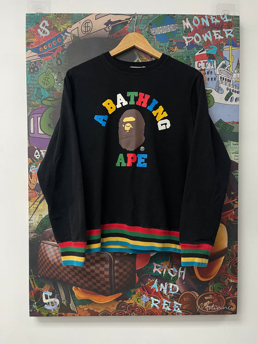 BAPE ABA Crewneck Black Multi Used