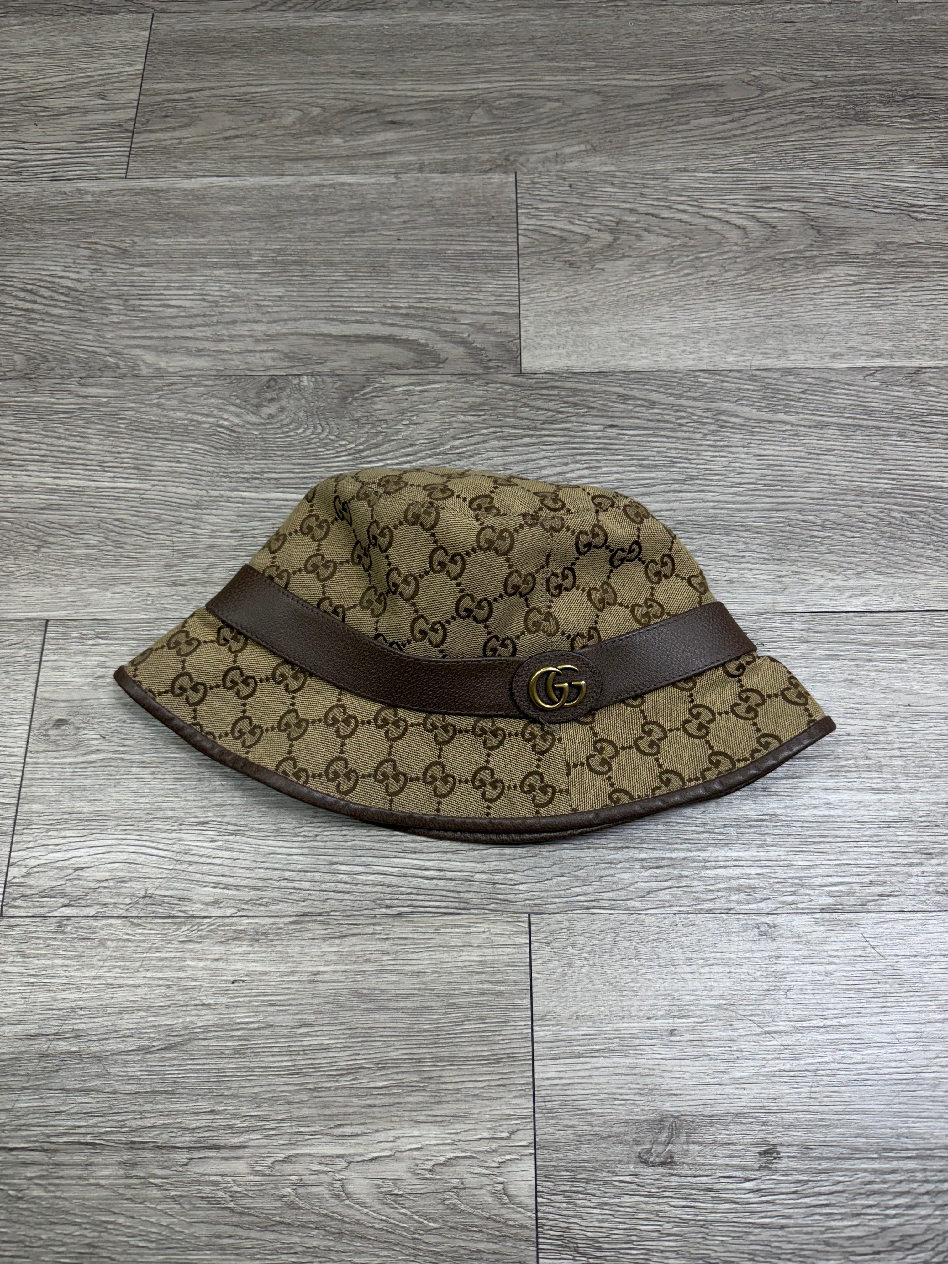 Gucci Brown Monogram Bucket Hat