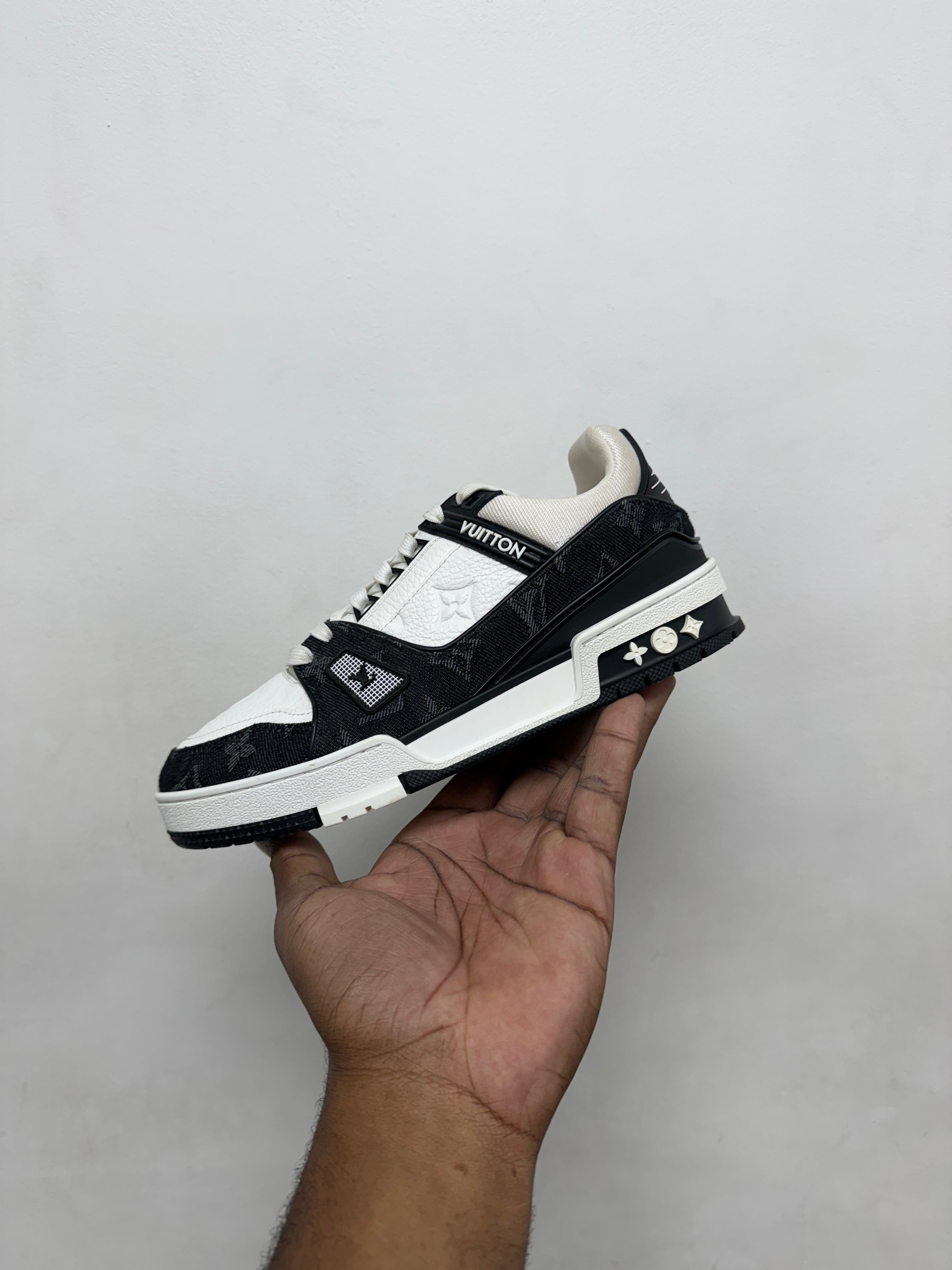 Louis Vuitton Black Monogram Trainer Sneakers