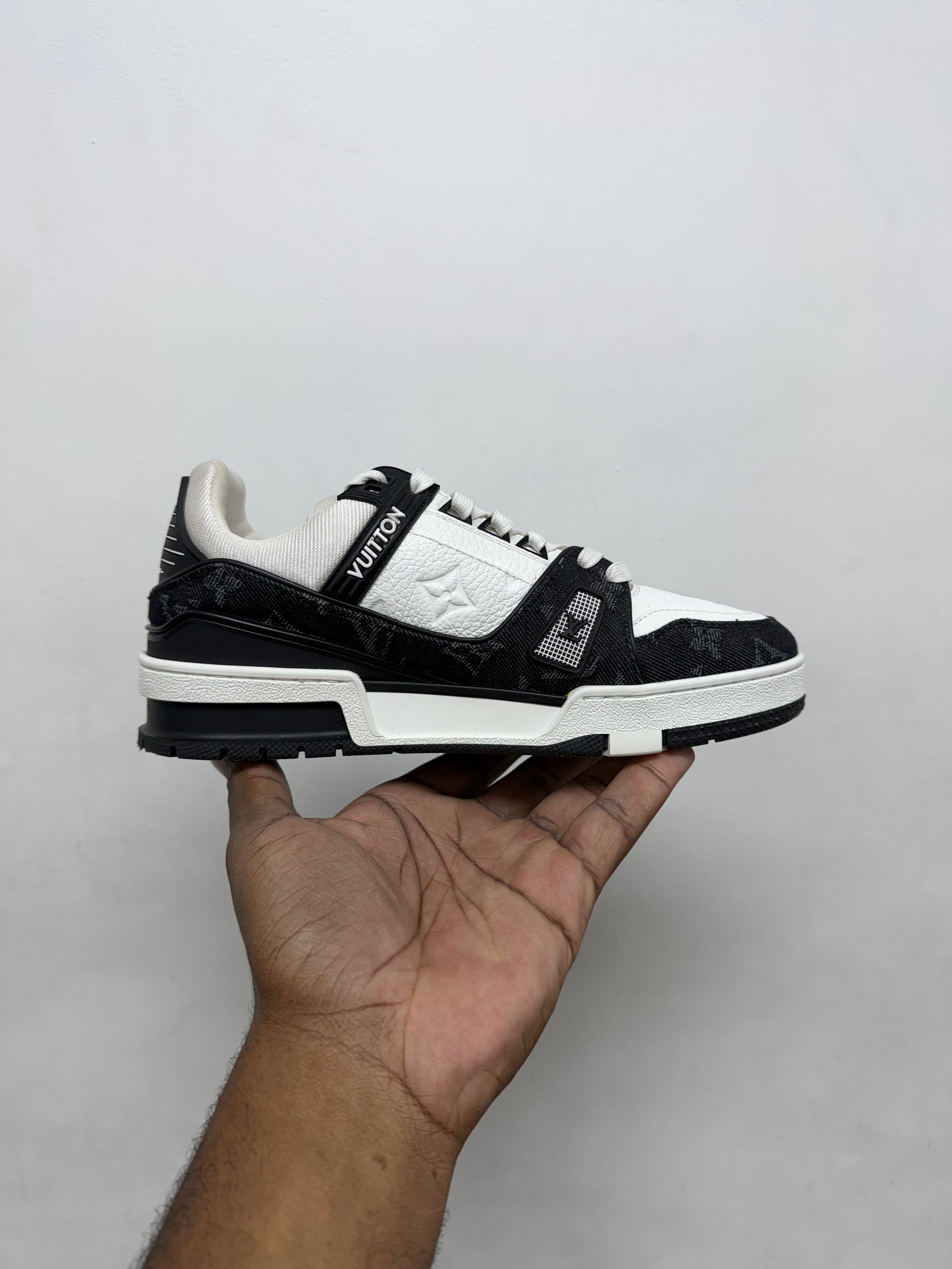 Louis Vuitton Black Monogram Trainer Sneakers
