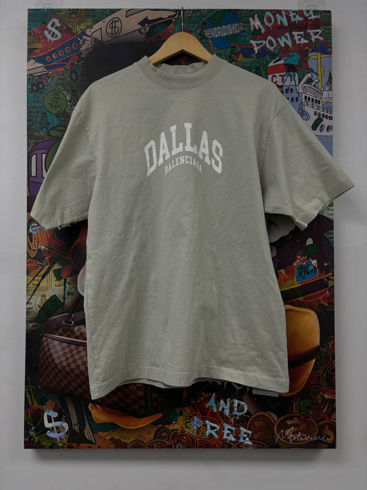 Balenciaga Dallas Tee Tan White With XS (Fits Big) With Tags