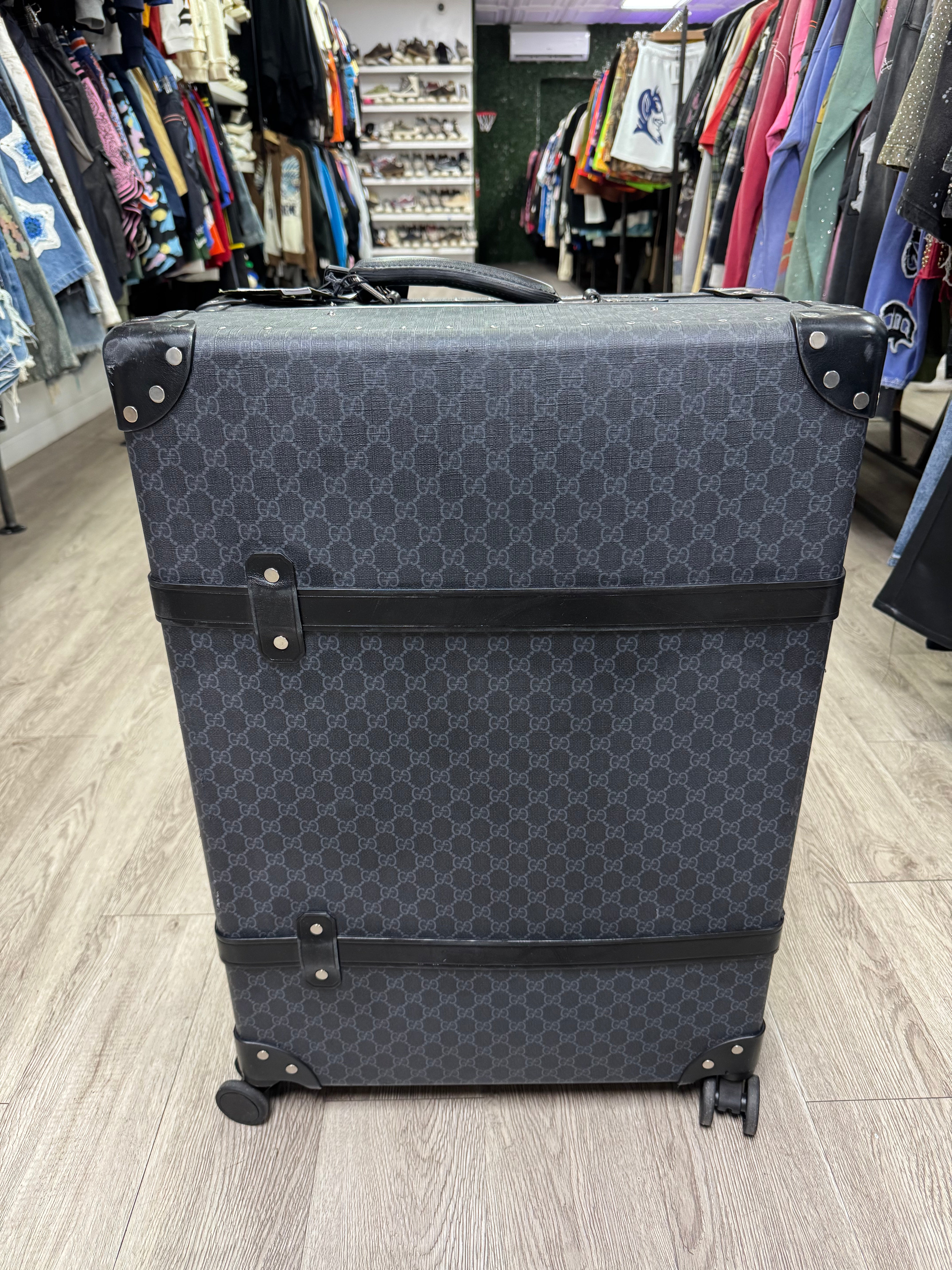 Gucci Black Studded Monogram Trunk