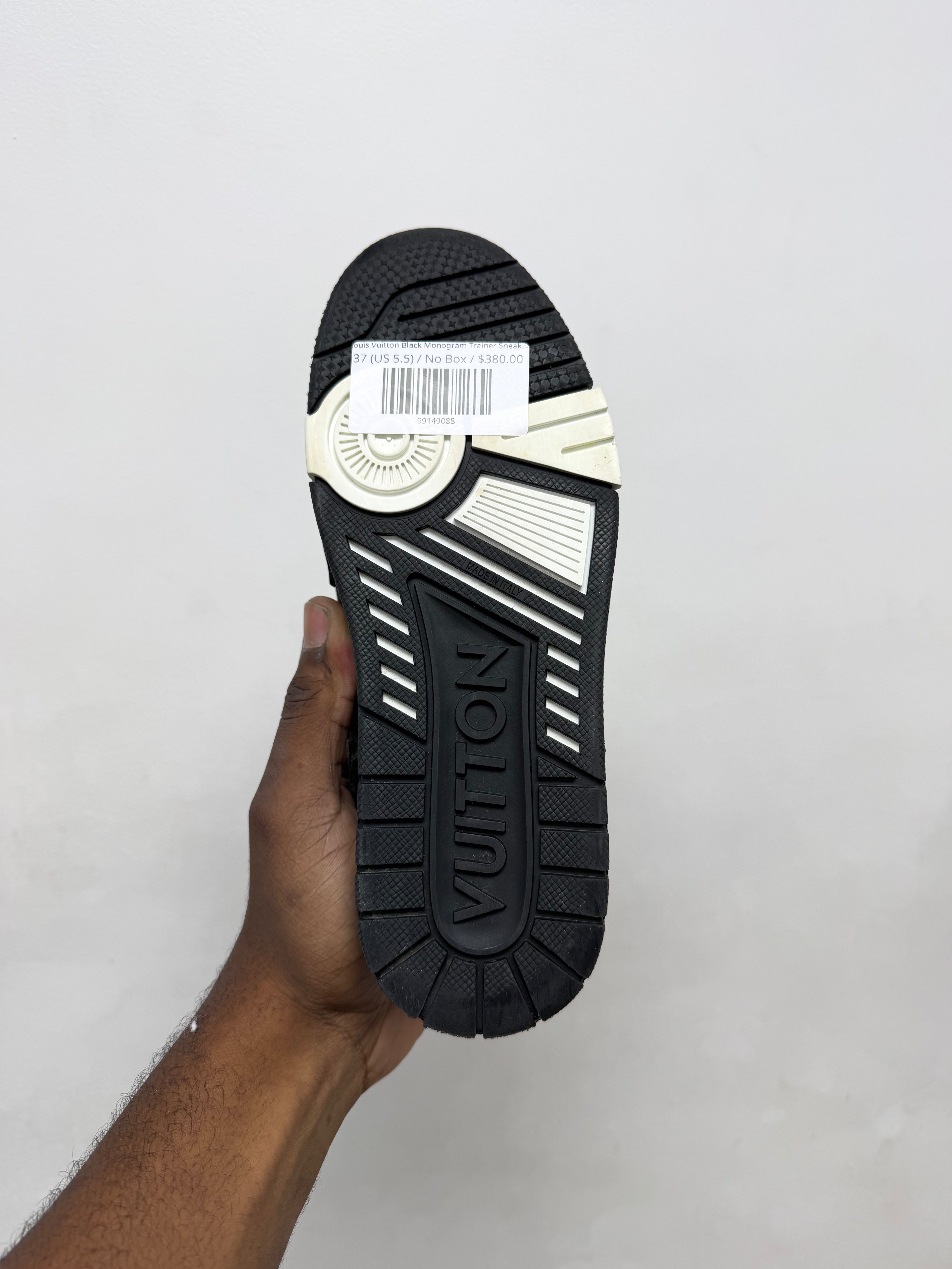 Louis Vuitton Black Monogram Trainer Sneakers