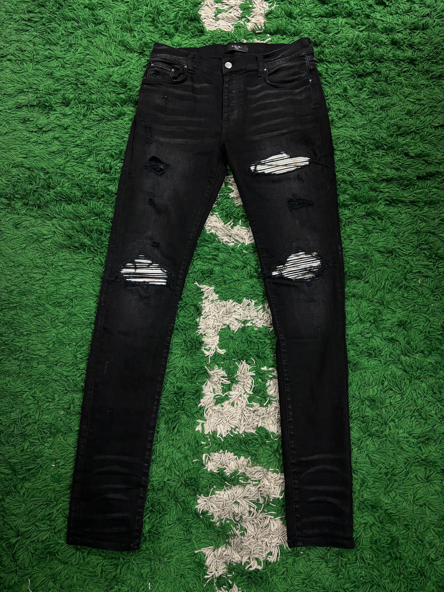 Amiri MX1 Marble Patch Jeans  Used 33