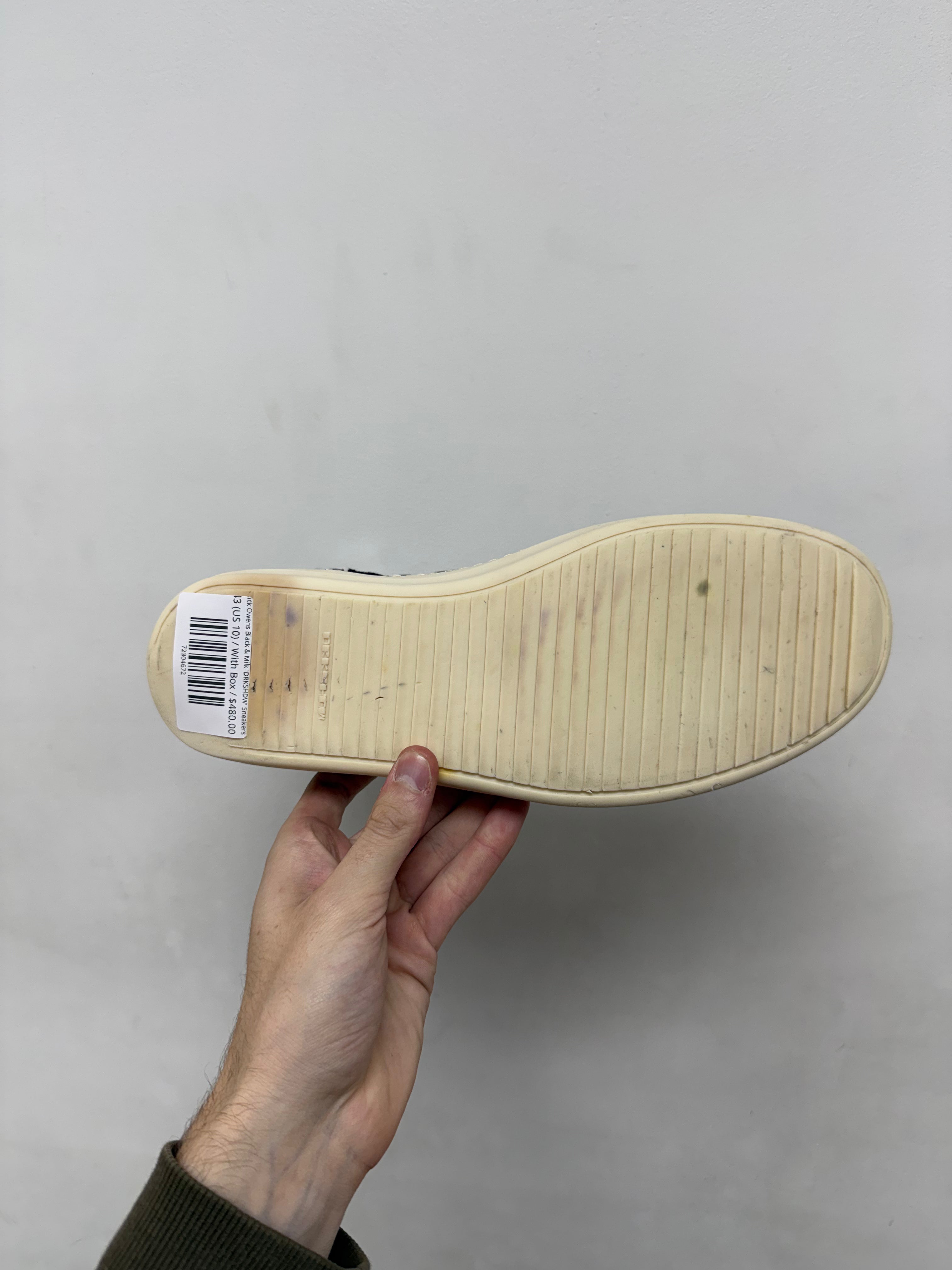 Rick Owens Black & Milk 'DRKSHDW' Sneakers