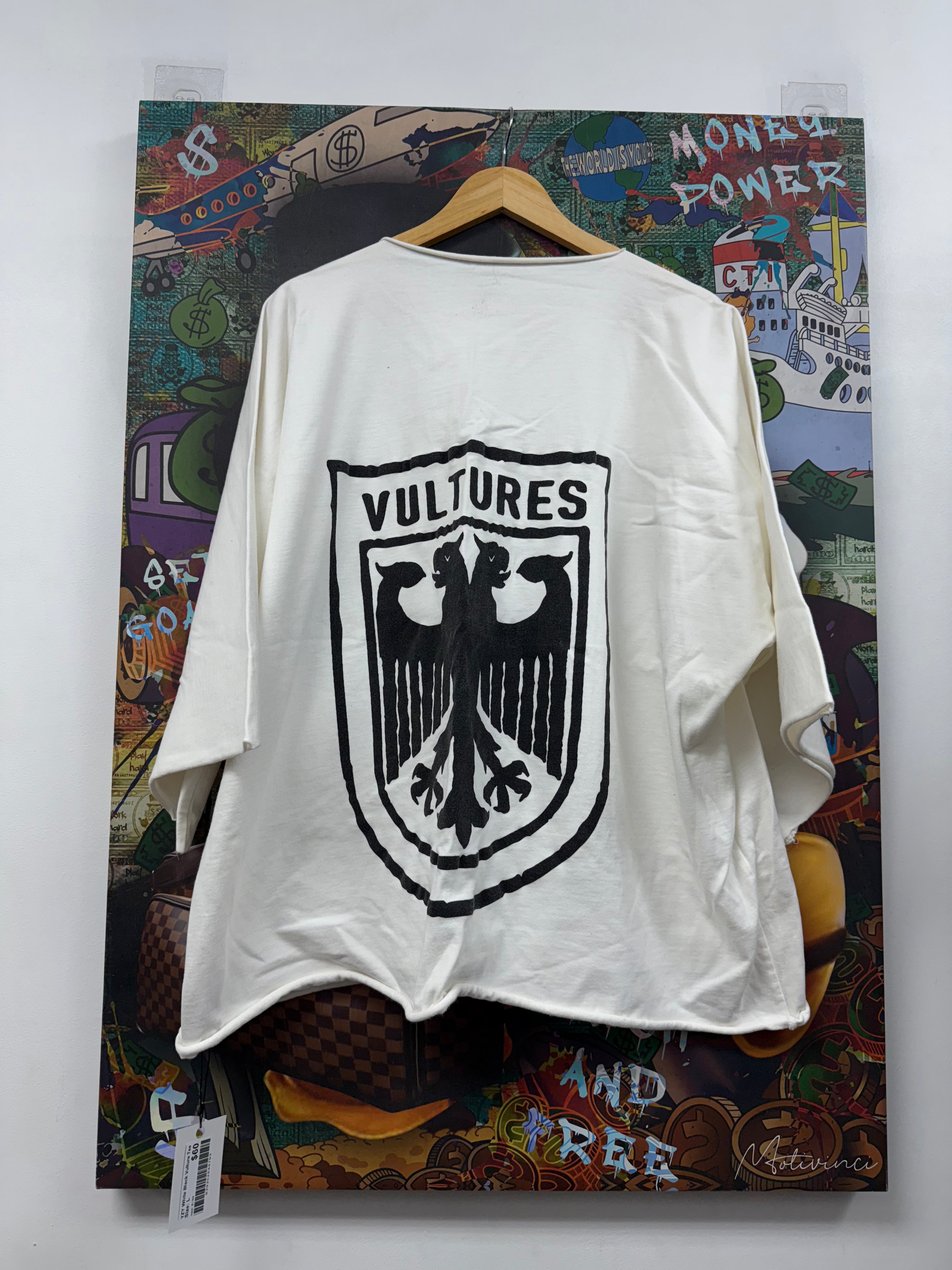 YZY White Black Vulture Tee