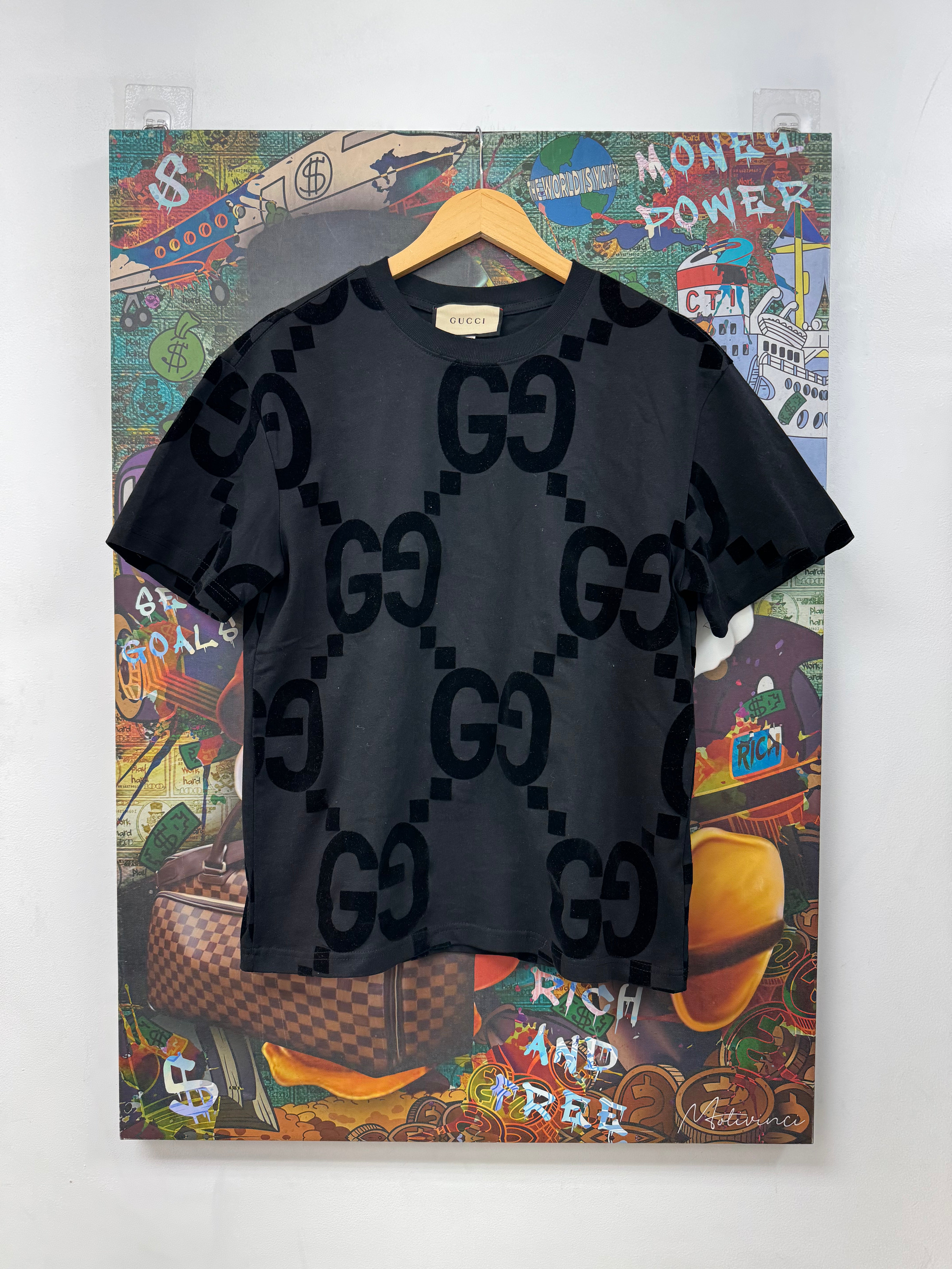 Gucci Black Tonal Monogram Tee