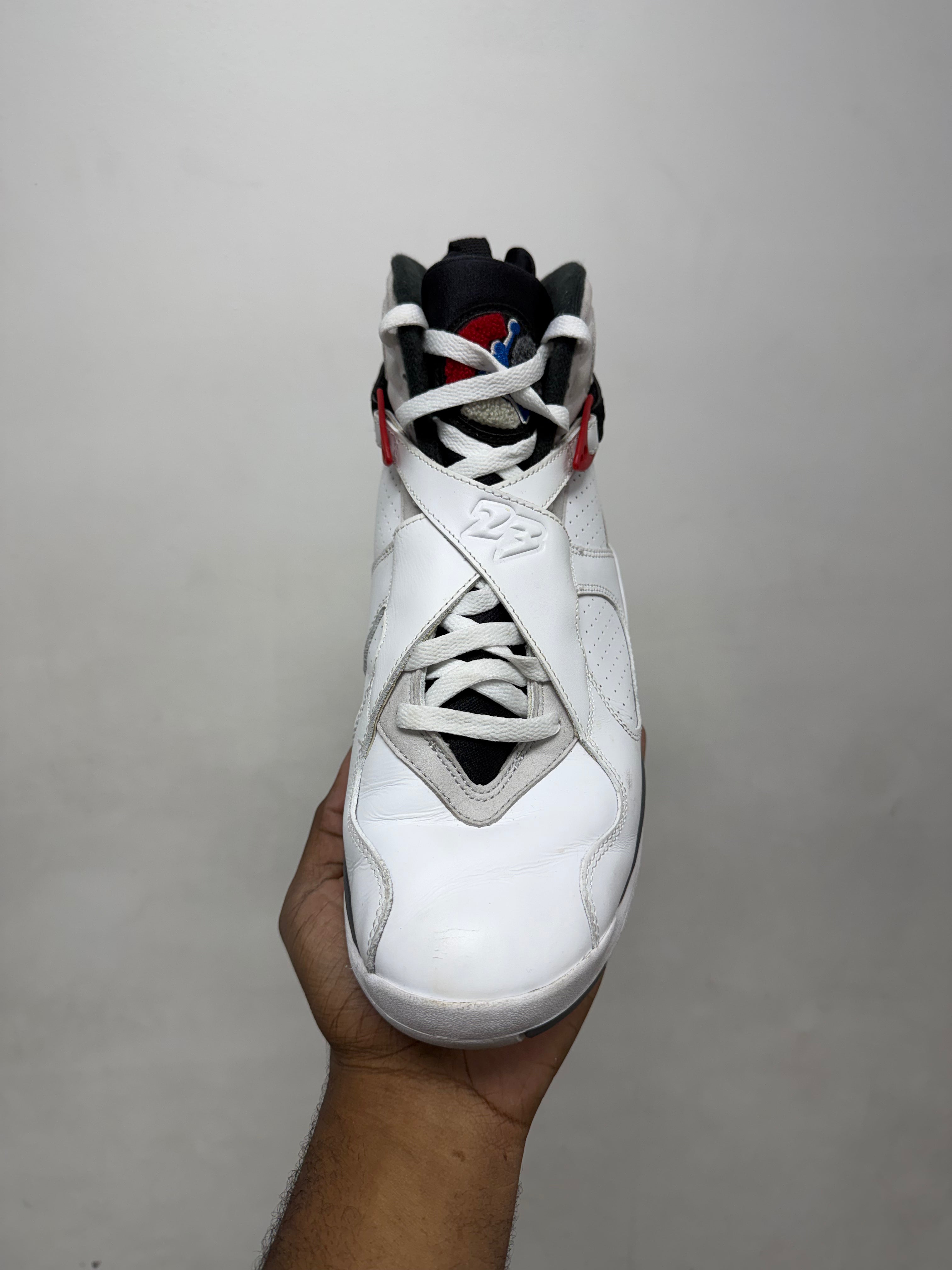 Jordan 8 White True Red Sneakers