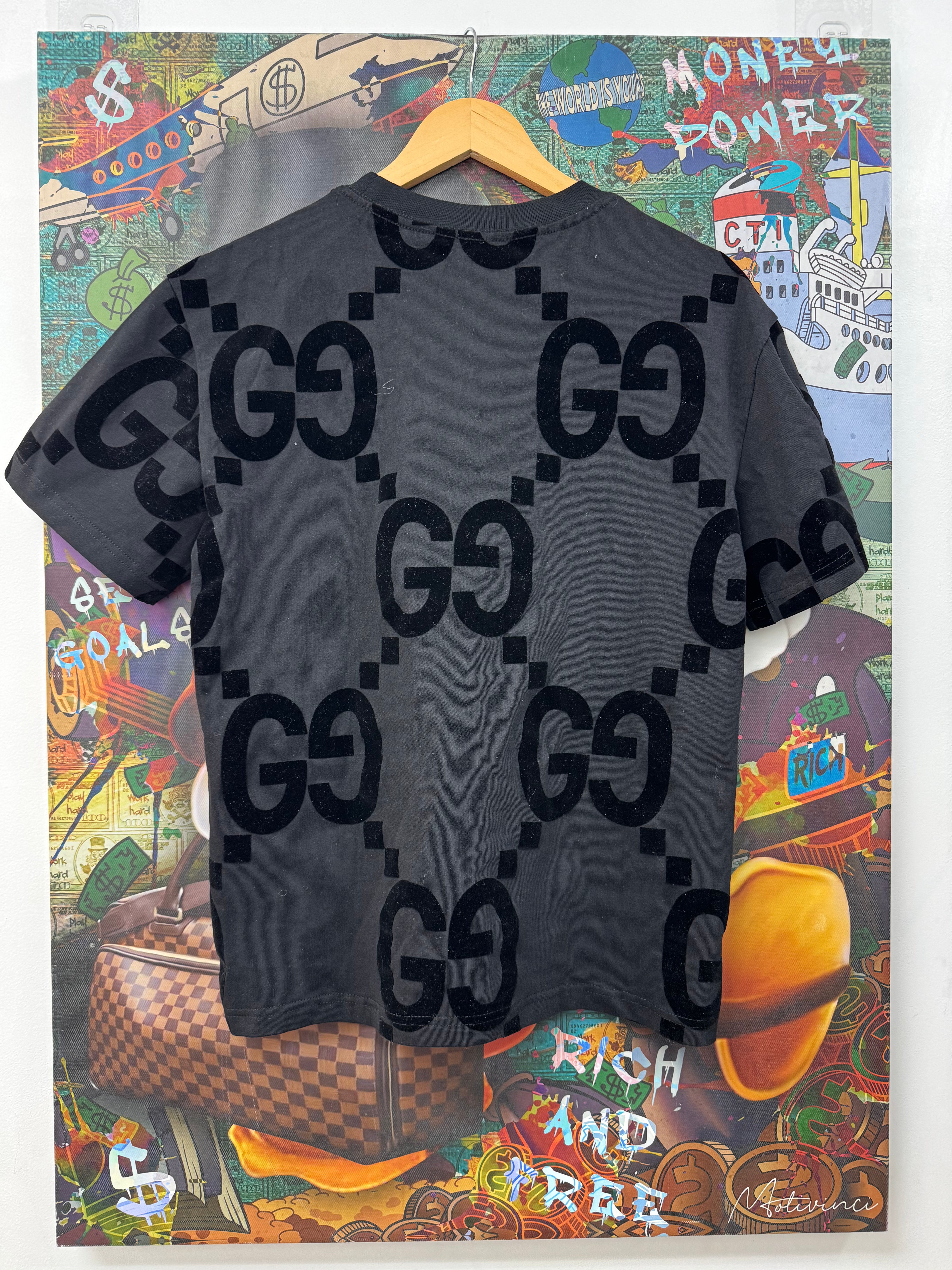 Gucci Black Tonal Monogram Tee