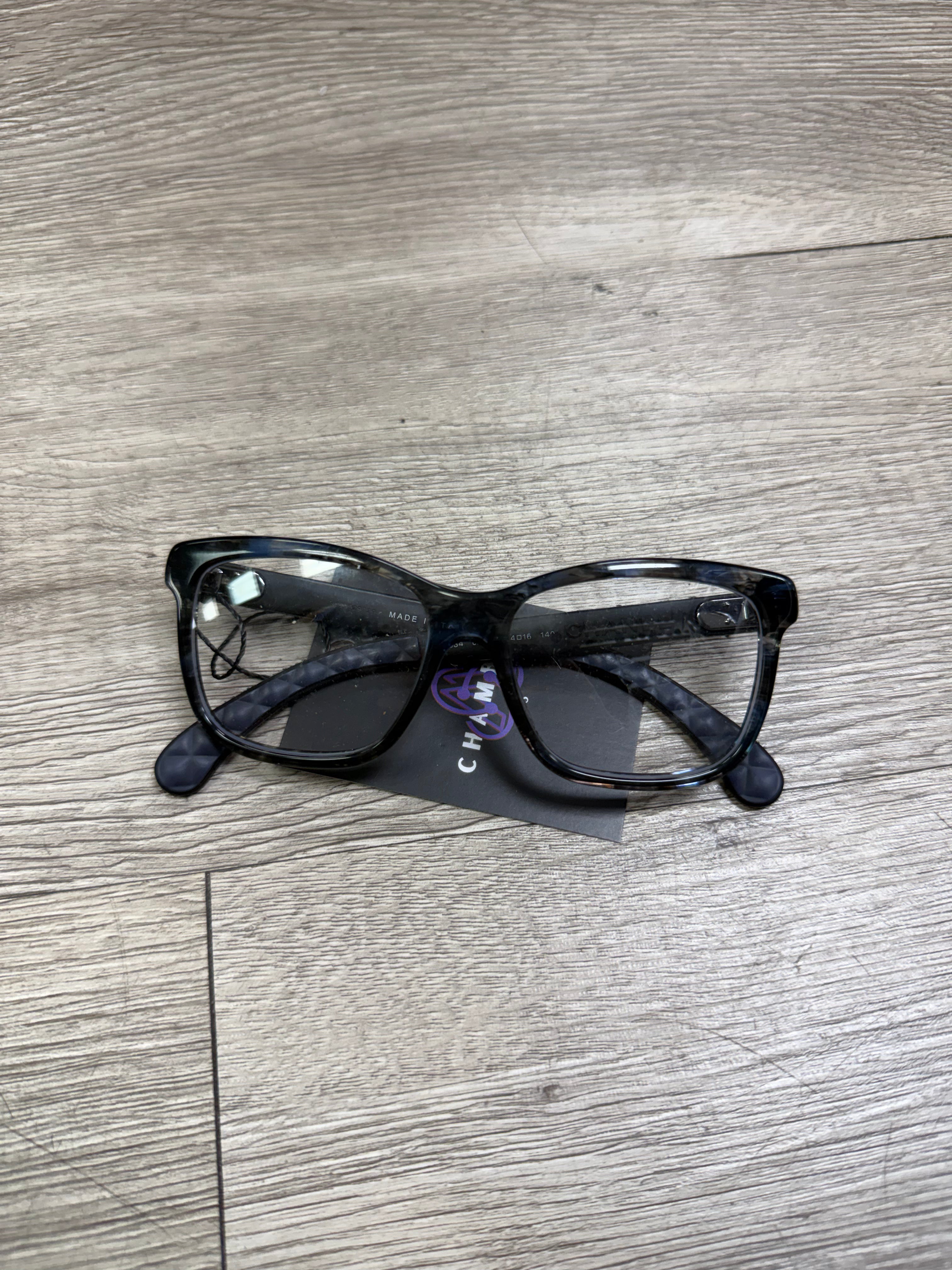 Chanel Black Square Denim Quilt Glasses