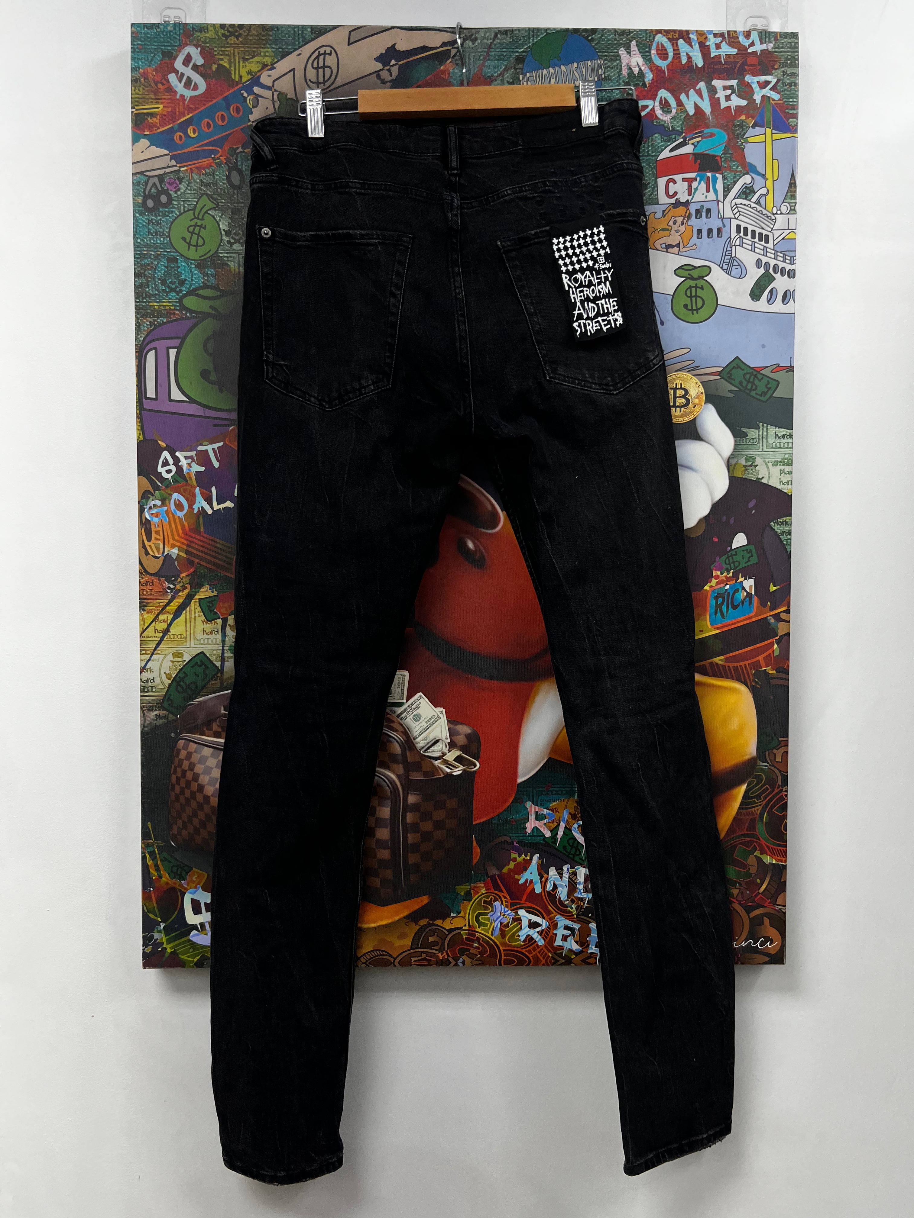 Ksubi Black Wash Distrssed Jeans