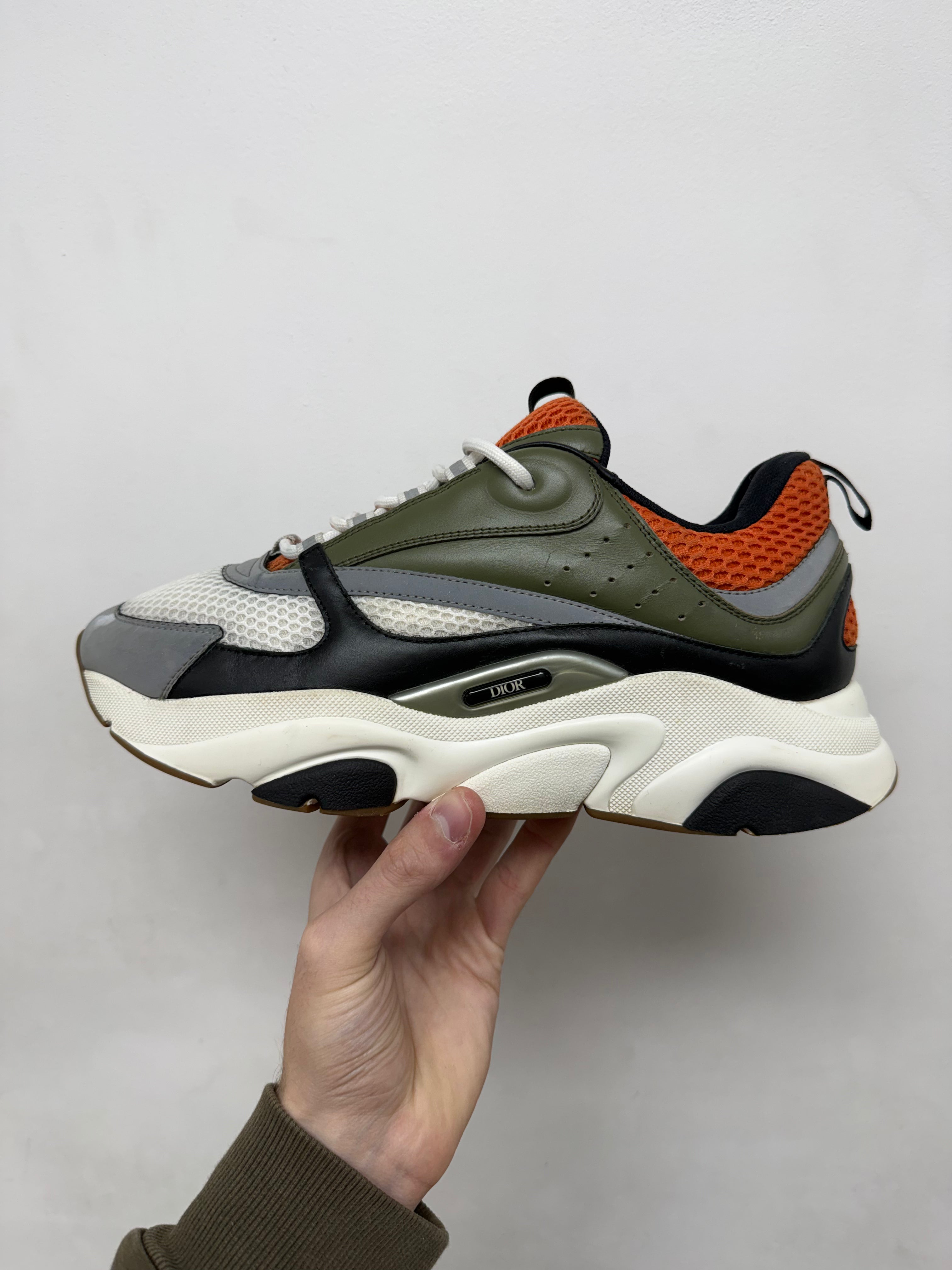 Dior B22 Olive Orange Sneakers