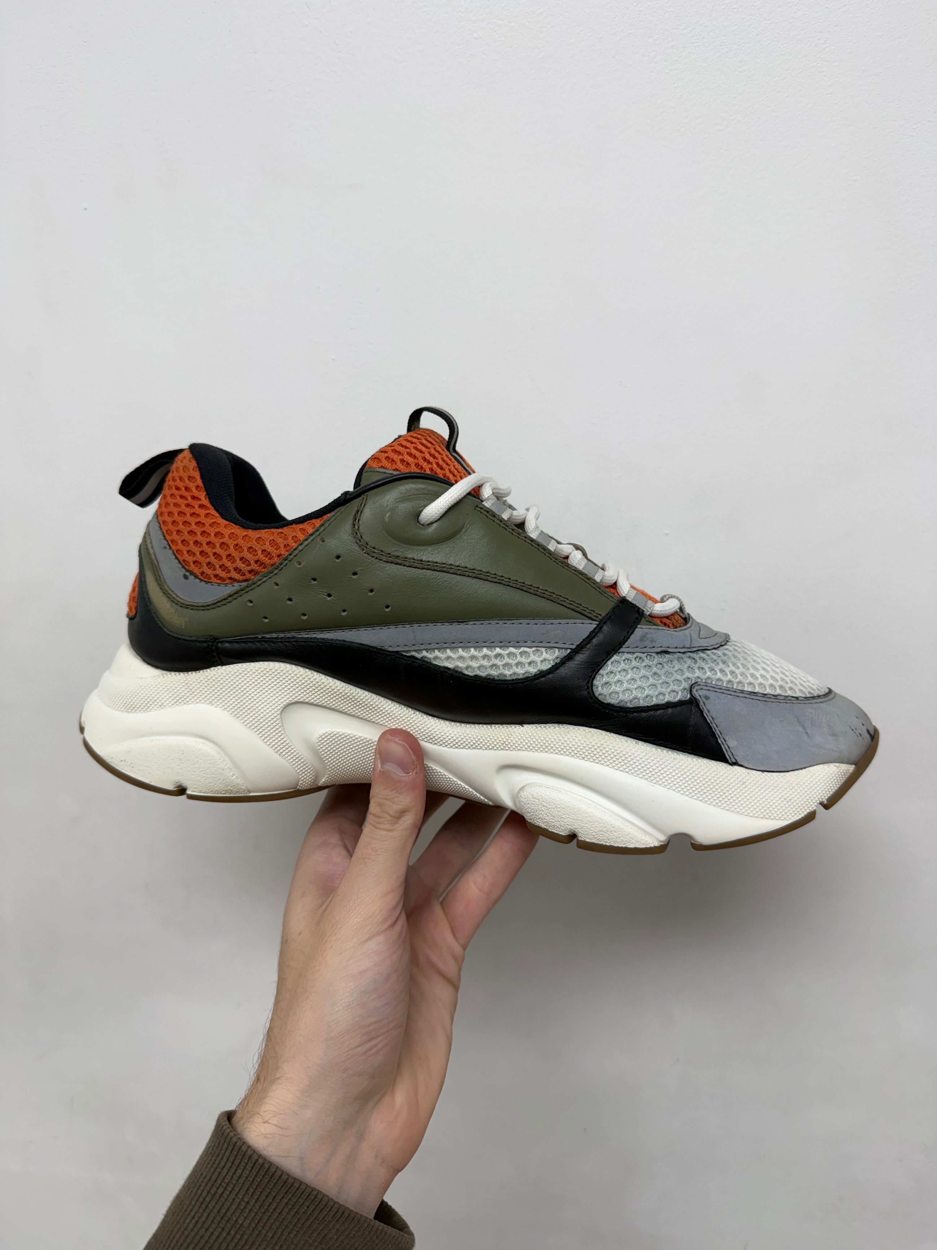 Dior B22 Olive Orange Sneakers