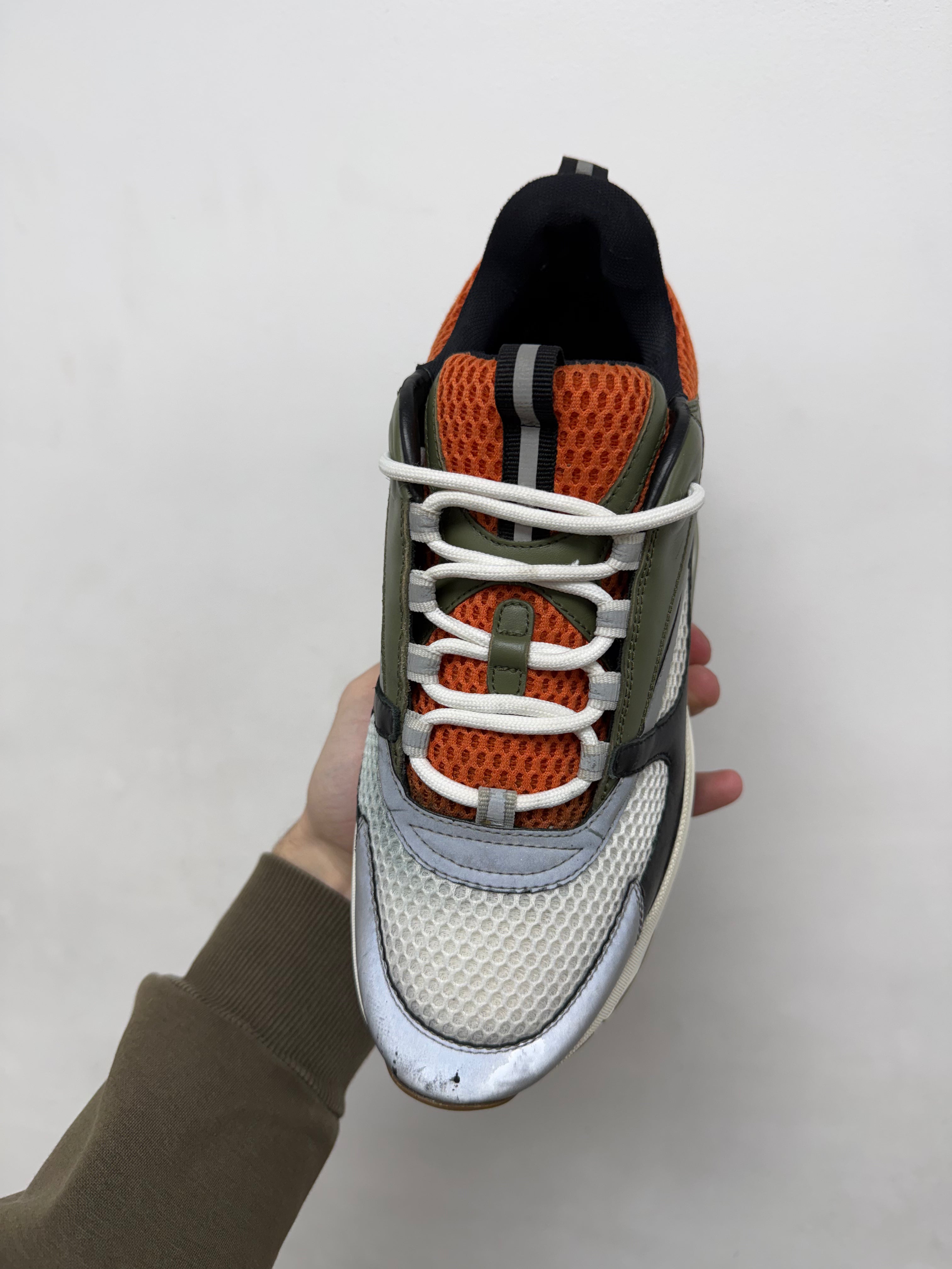 Dior B22 Olive Orange Sneakers