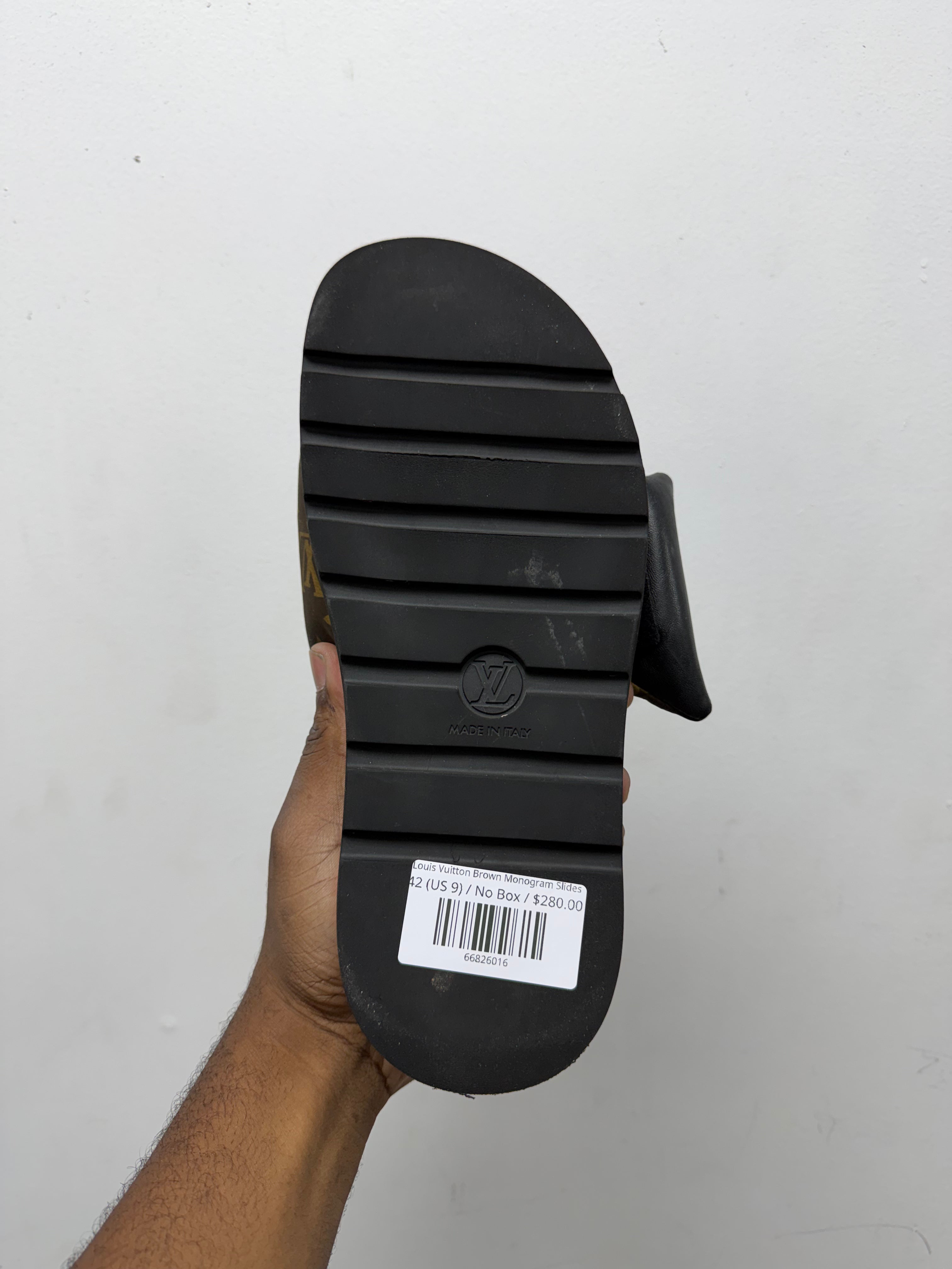 Louis Vuitton Brown Monogram Slides