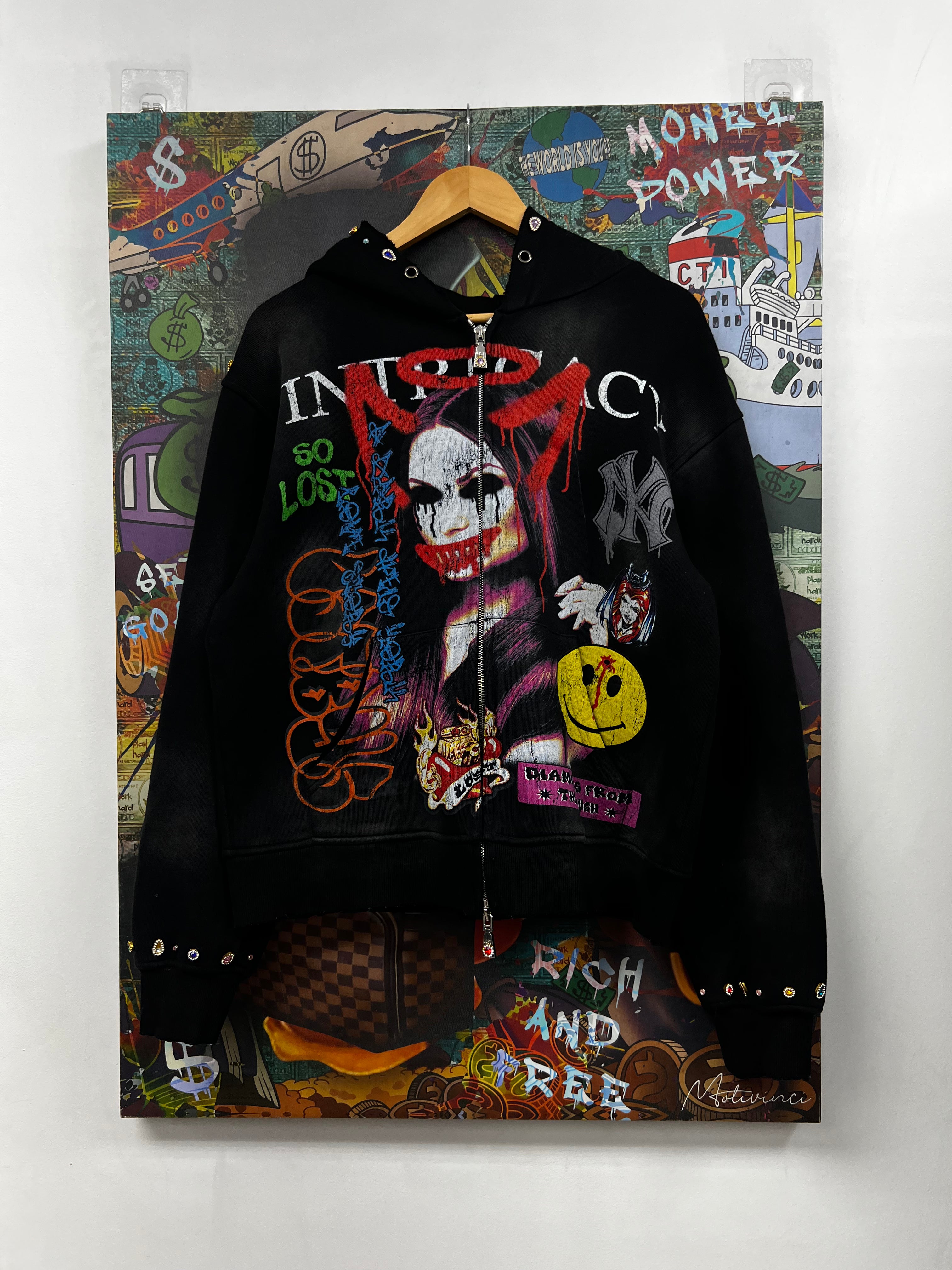 Lost Intricacy Black Paper Magazine Zip Up