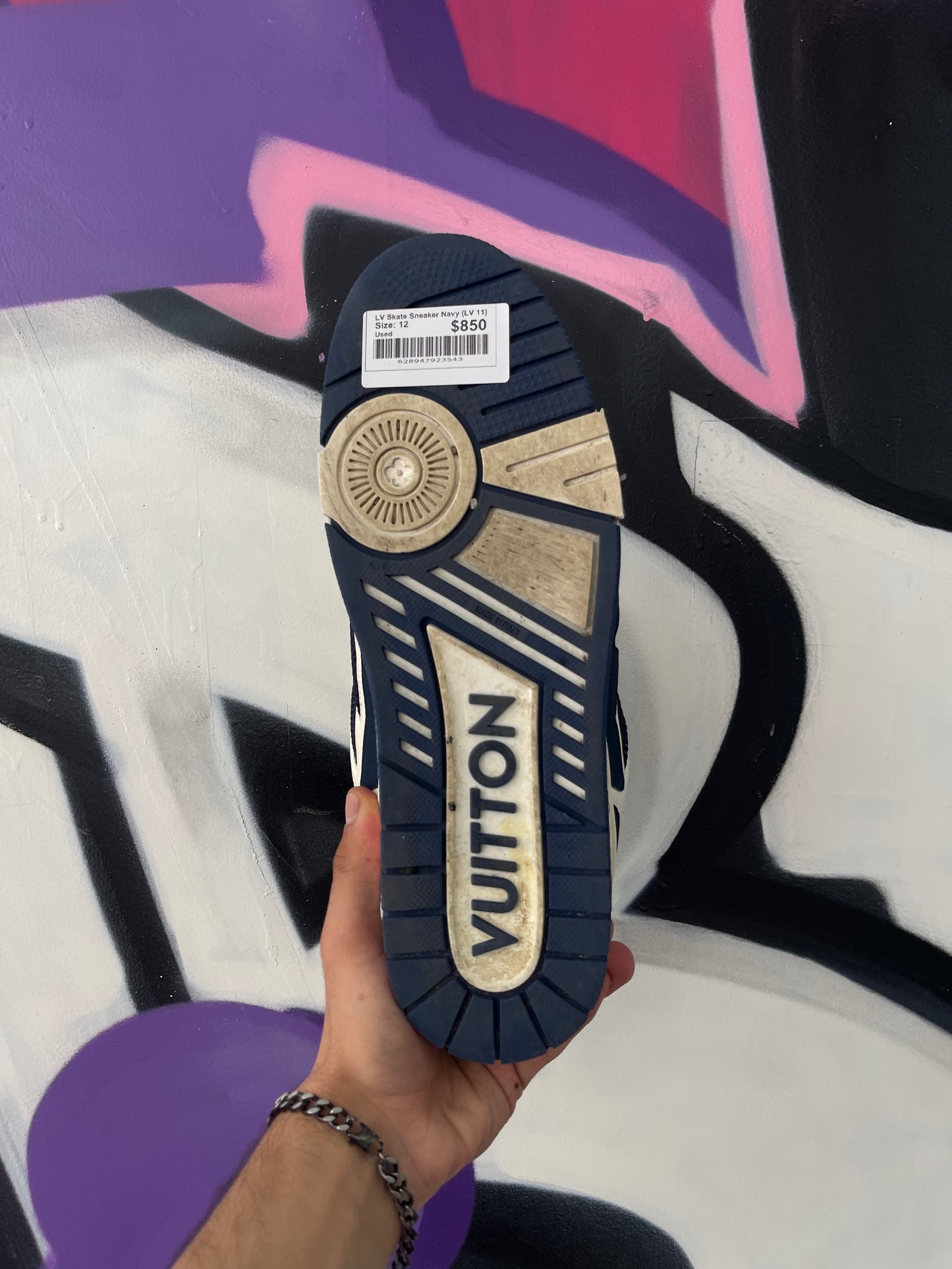 LV Skate Sneaker Navy (LV 11) Used With Box