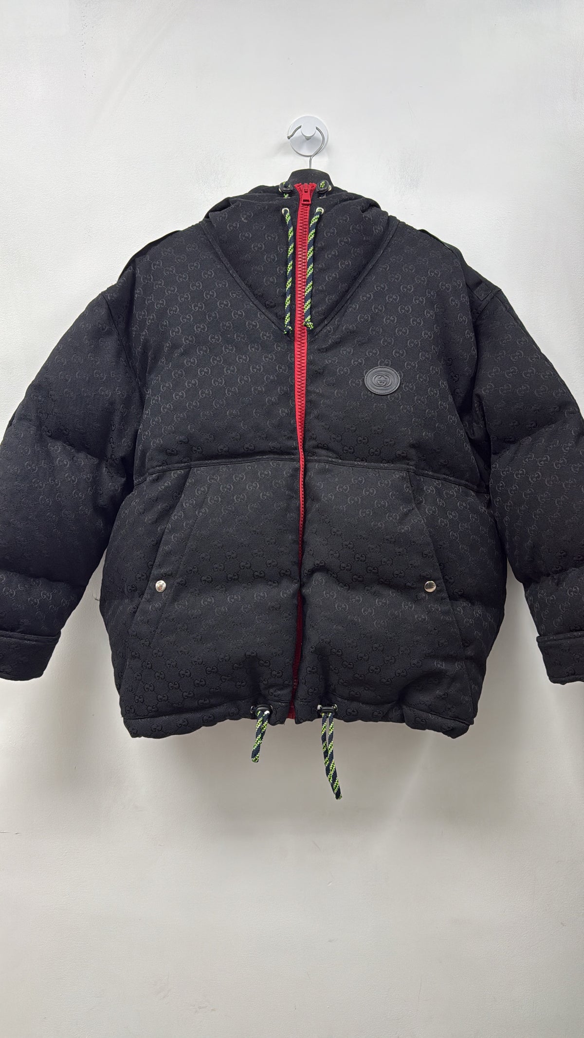 Gucci Black Monogram GG Puffer Jacket