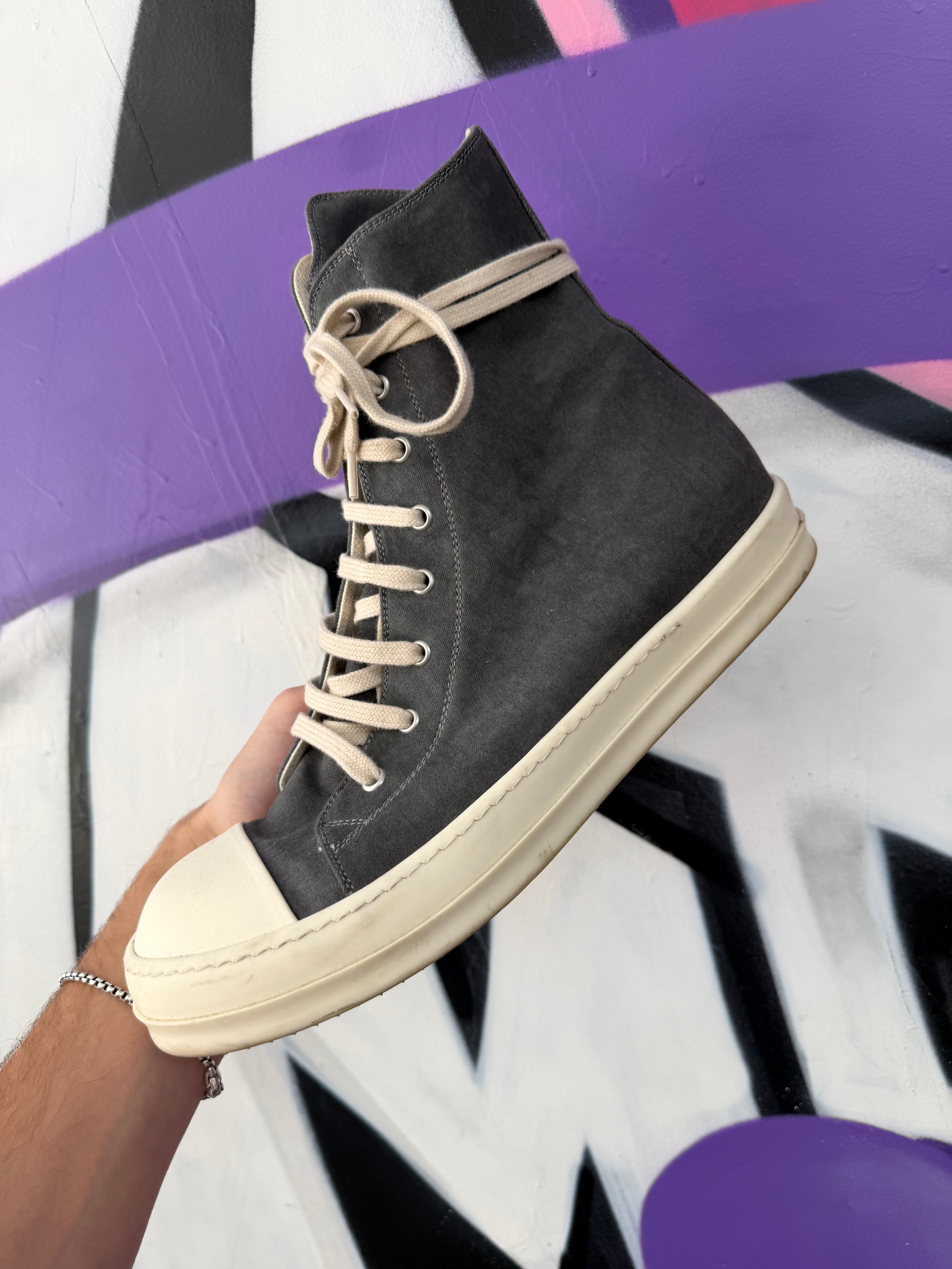 Rick Owens DRKSHDW Euca Waxed Ramone High Sneakers