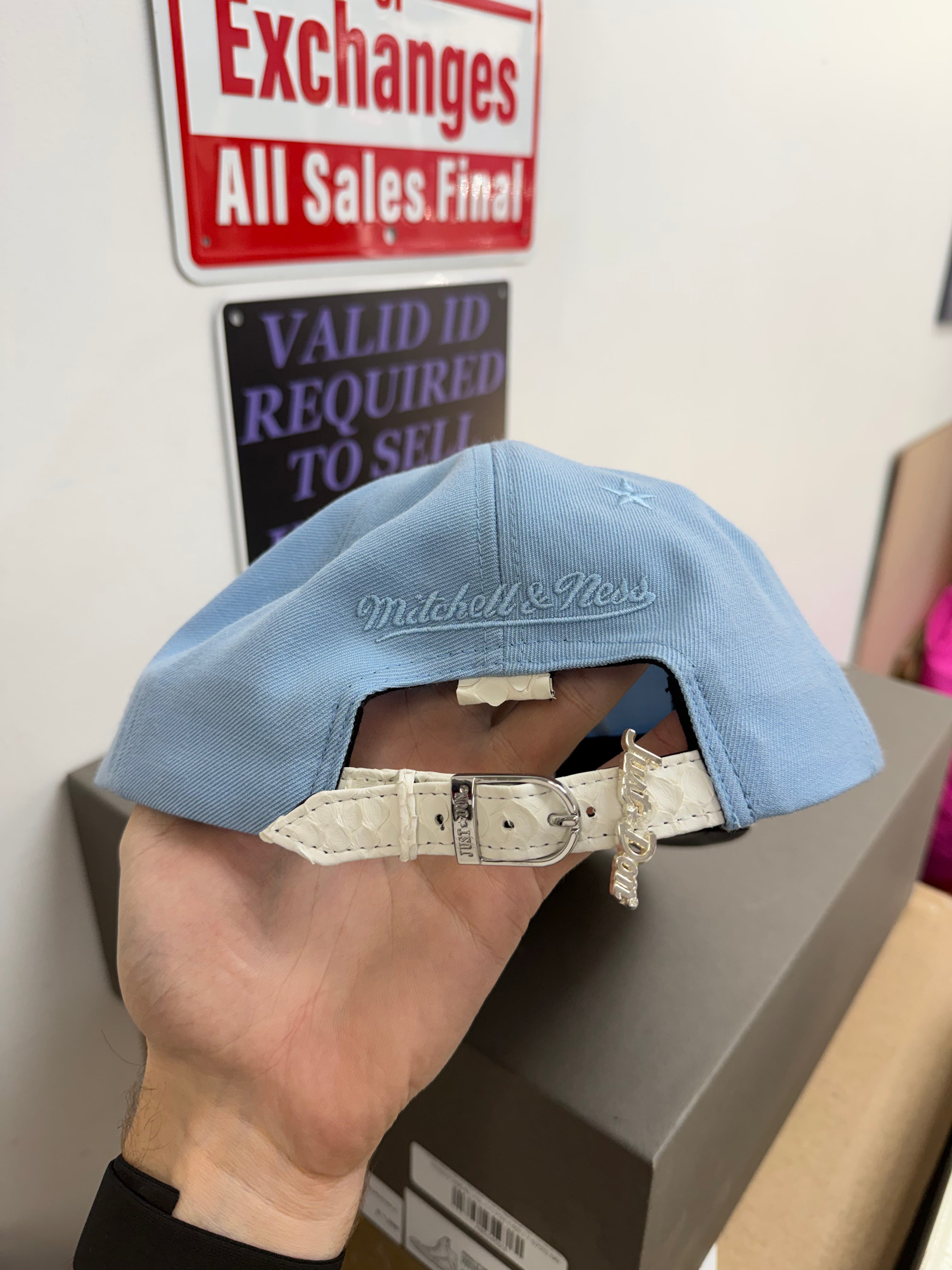 Just Don C Baby Blue White Bulls Hat