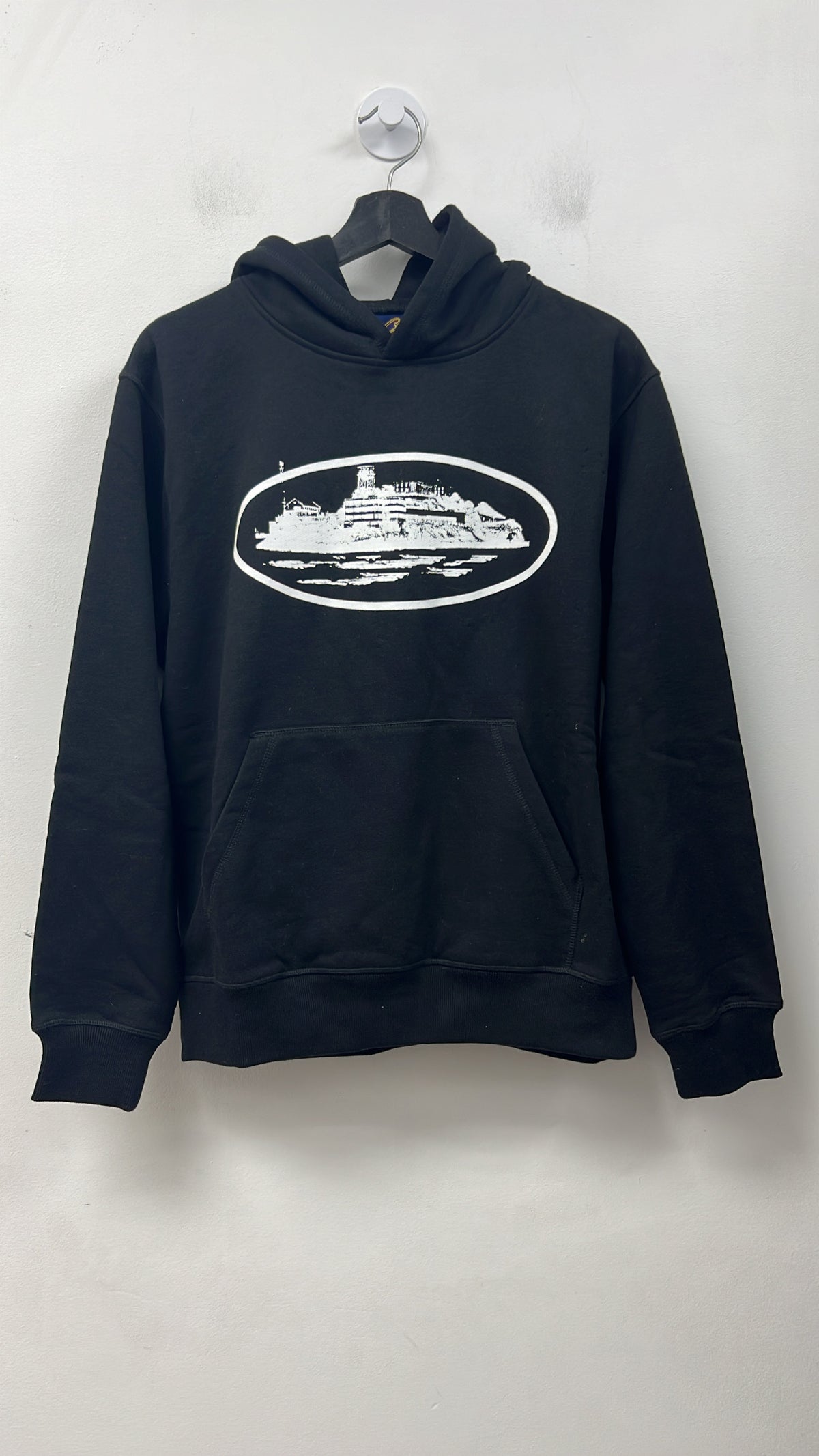 Corteiz Black White Alcatraz Hoodie
