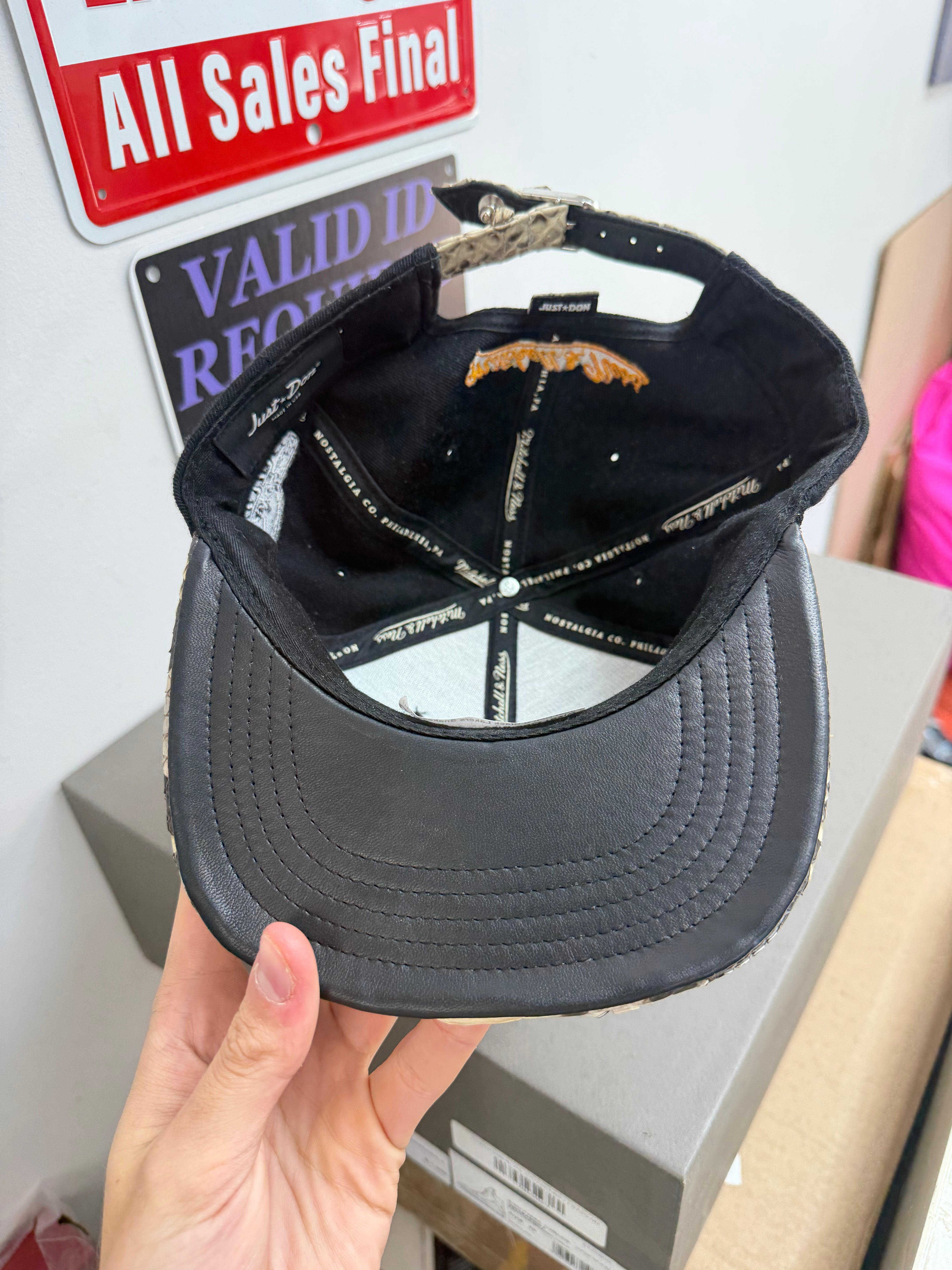 Just Don C Black Lakers Snakeskin Hat