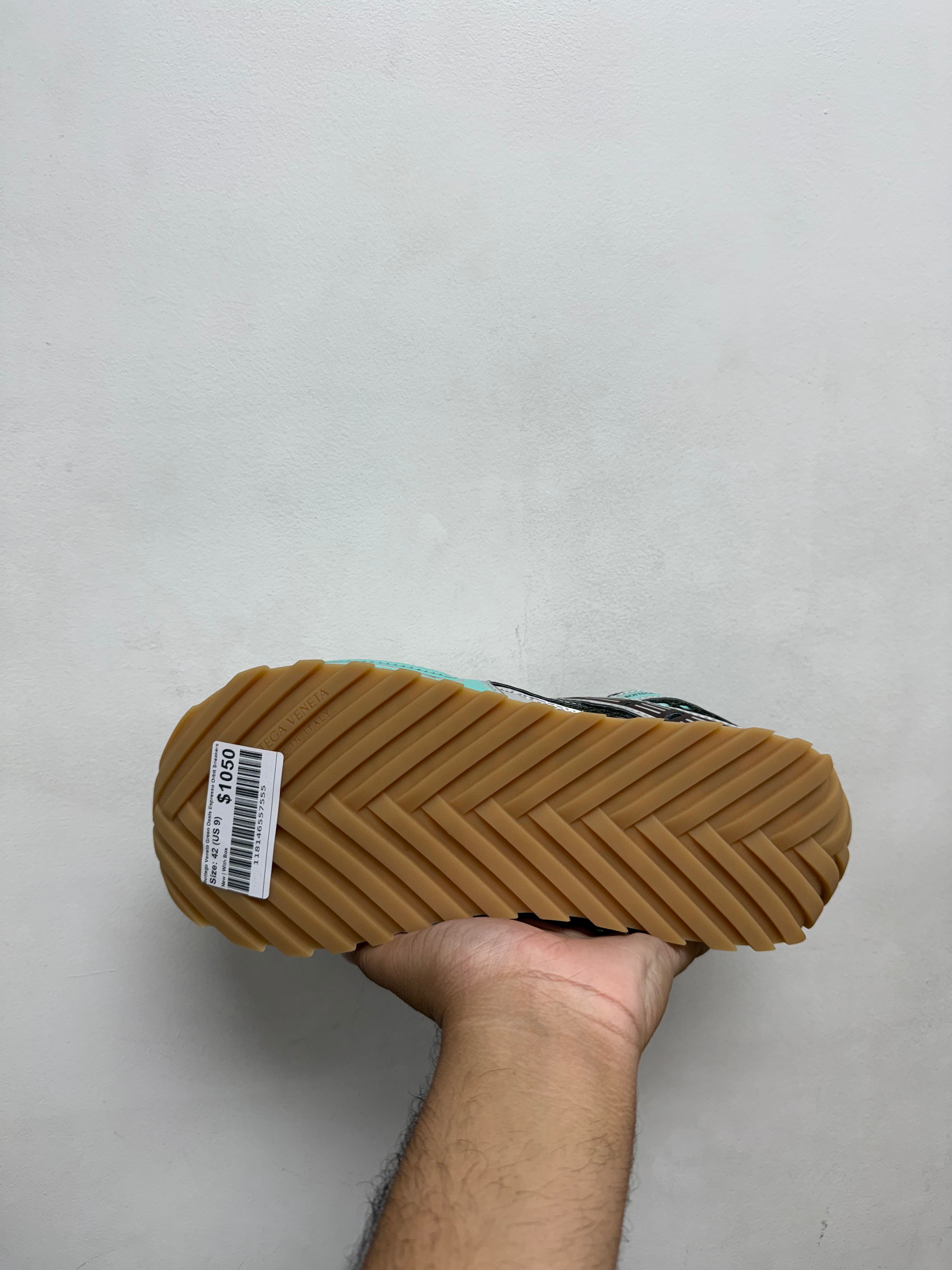 Bottega Veneta Green Oasis Espresso Orbit Sneakers