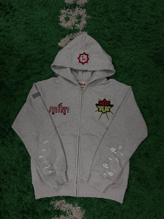 Murd333r.FM Special Ops Zip Up Grey (S-XL) New
