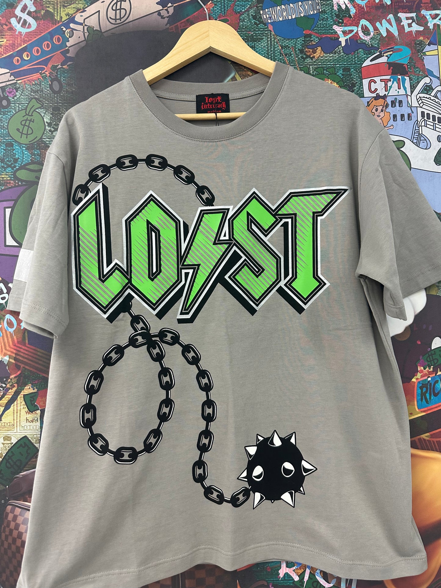 LOST Intricacy Grey Green Glow In Dark Tee