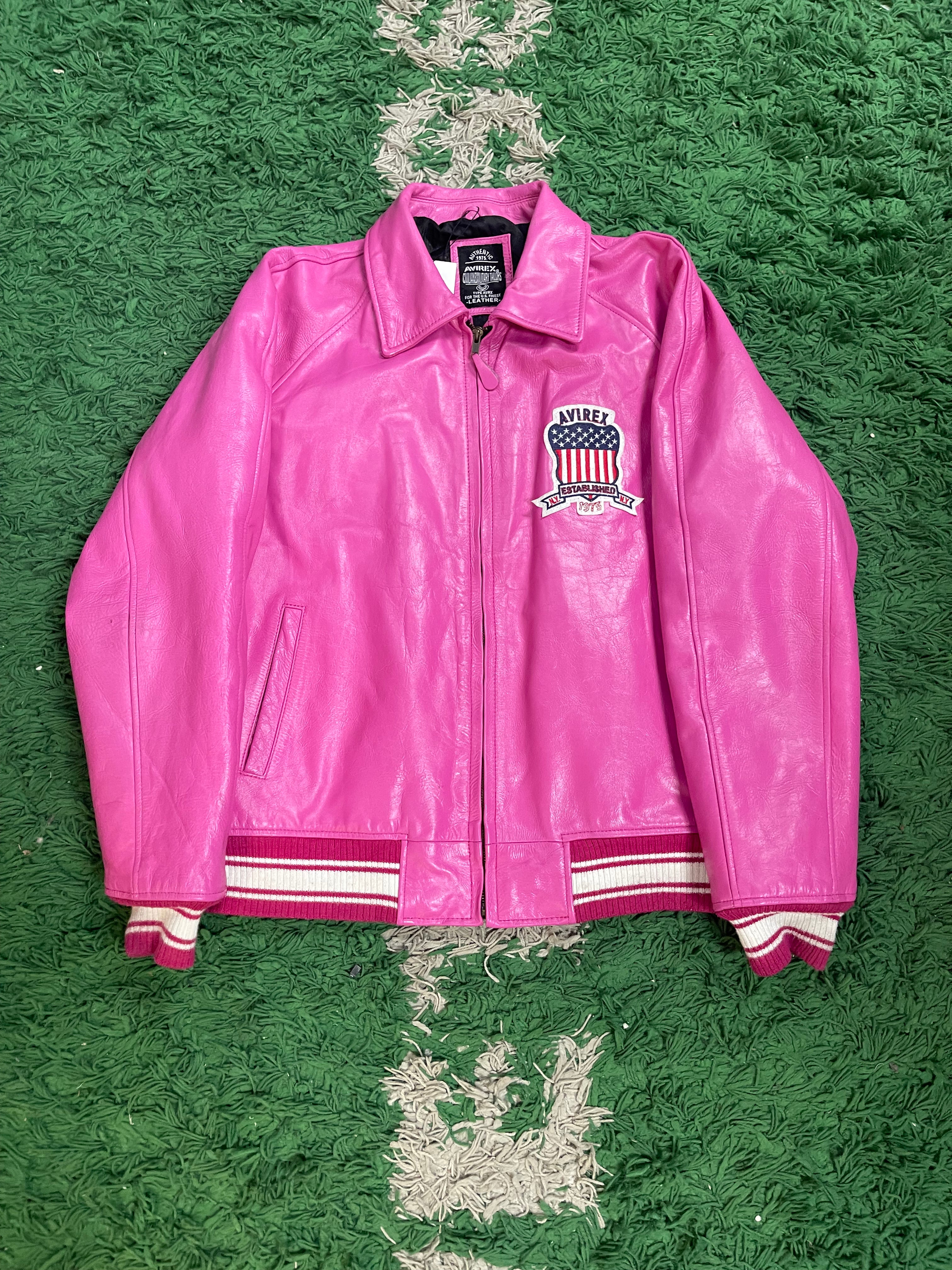 Avirex Pink Varsity Jacket