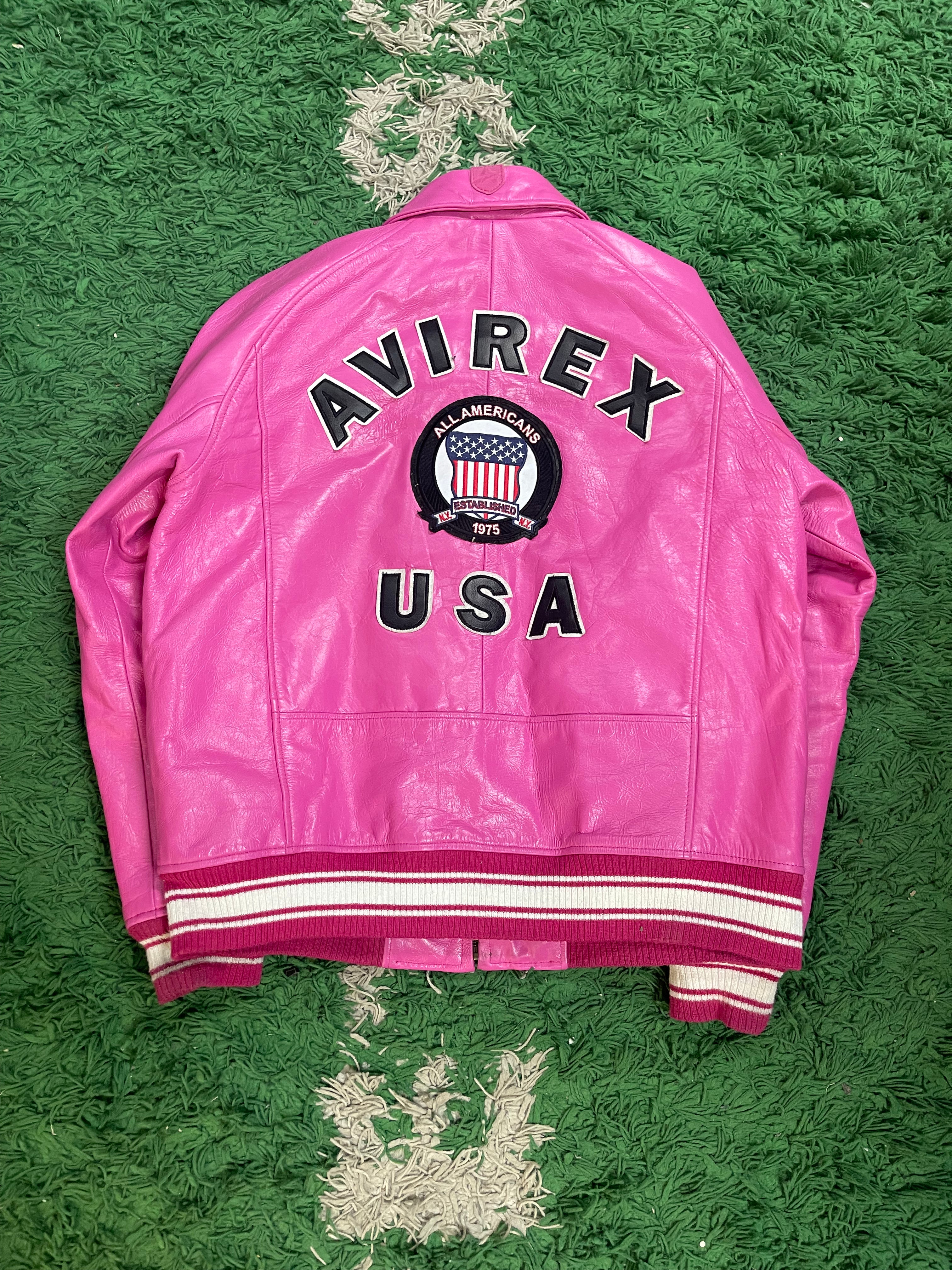 Avirex Pink Varsity Jacket