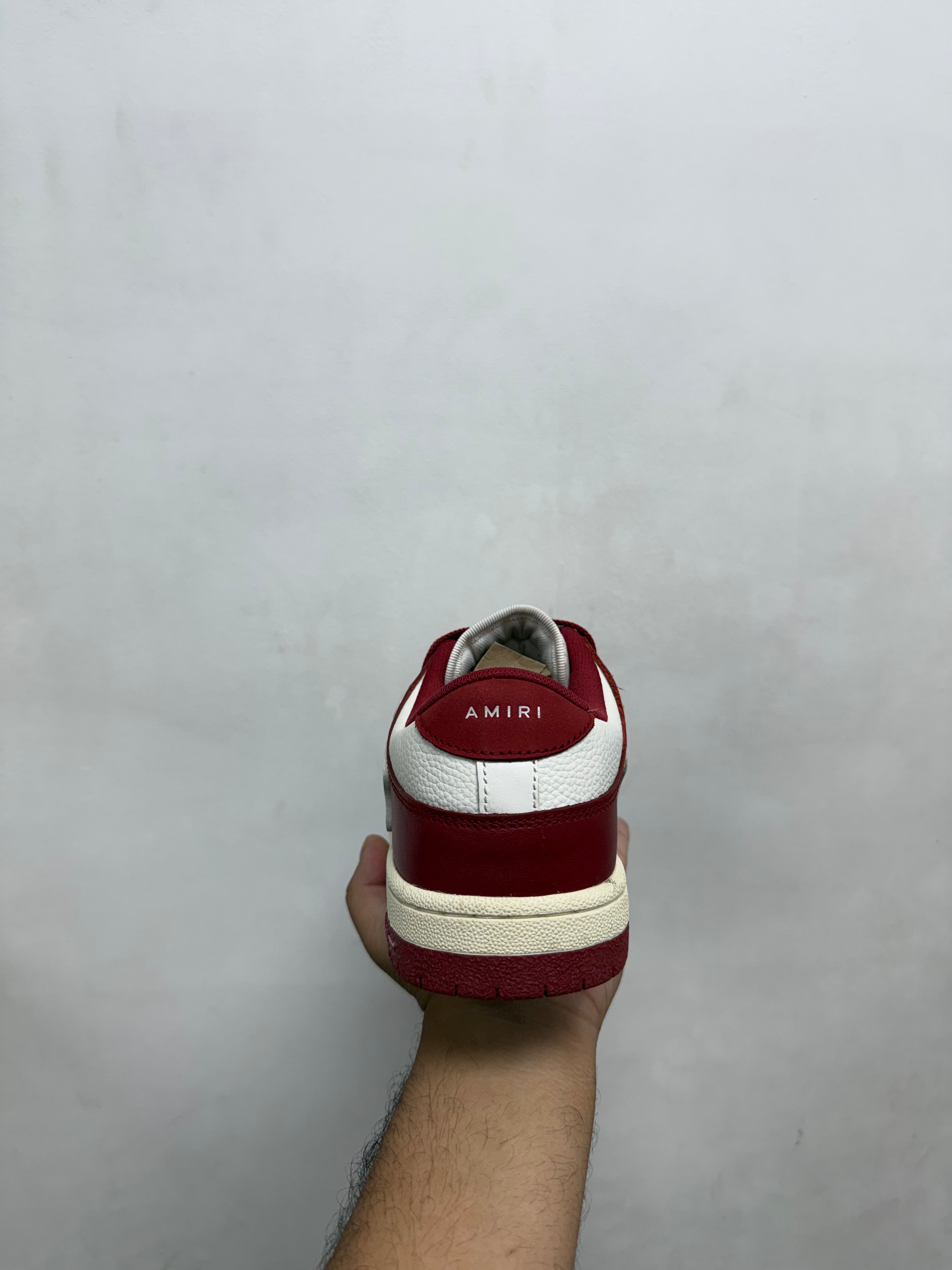 Amiri Burgundy Skel Top Low Sneakers