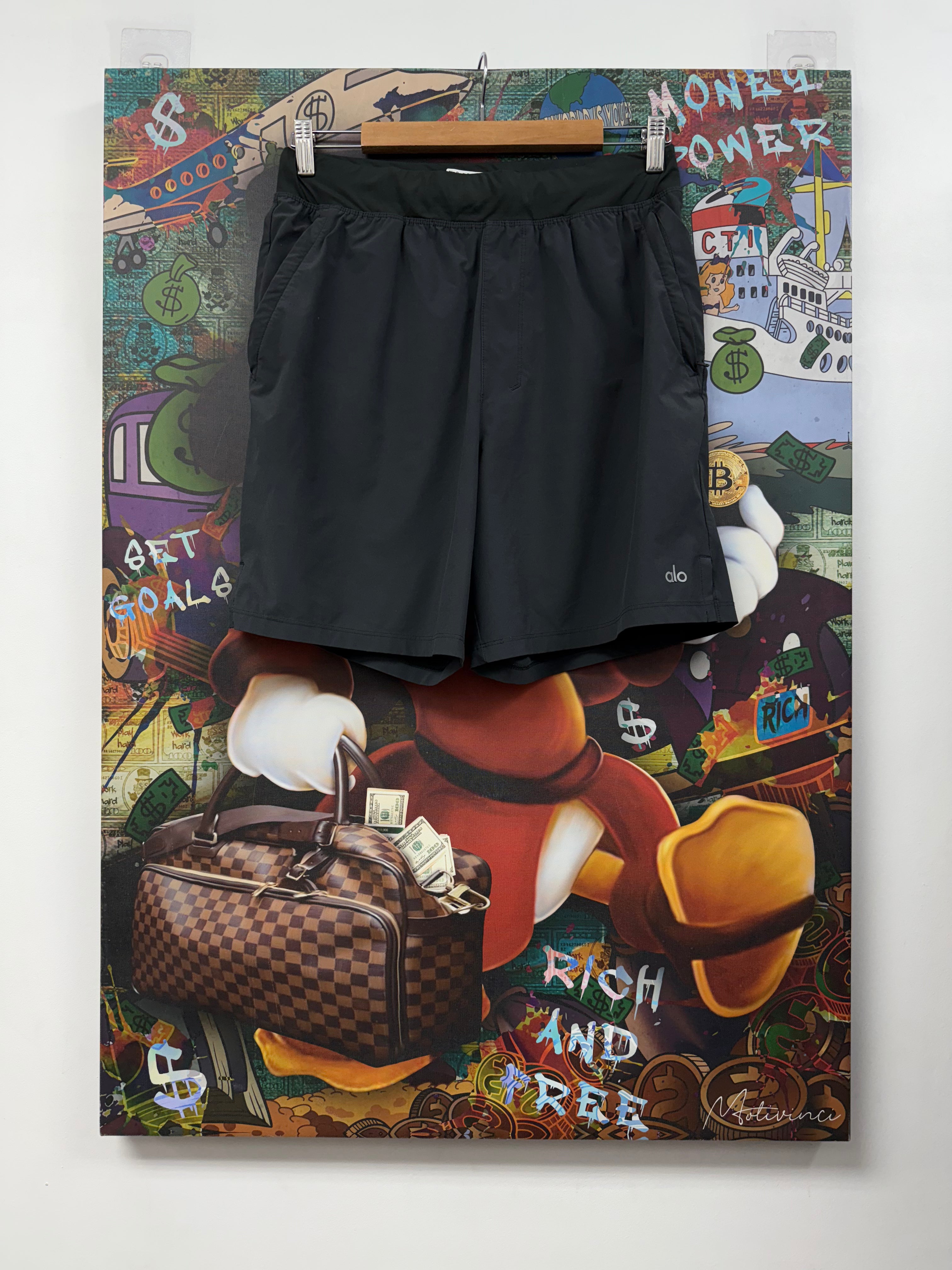 Alo Dark Grey Nylon Shorts