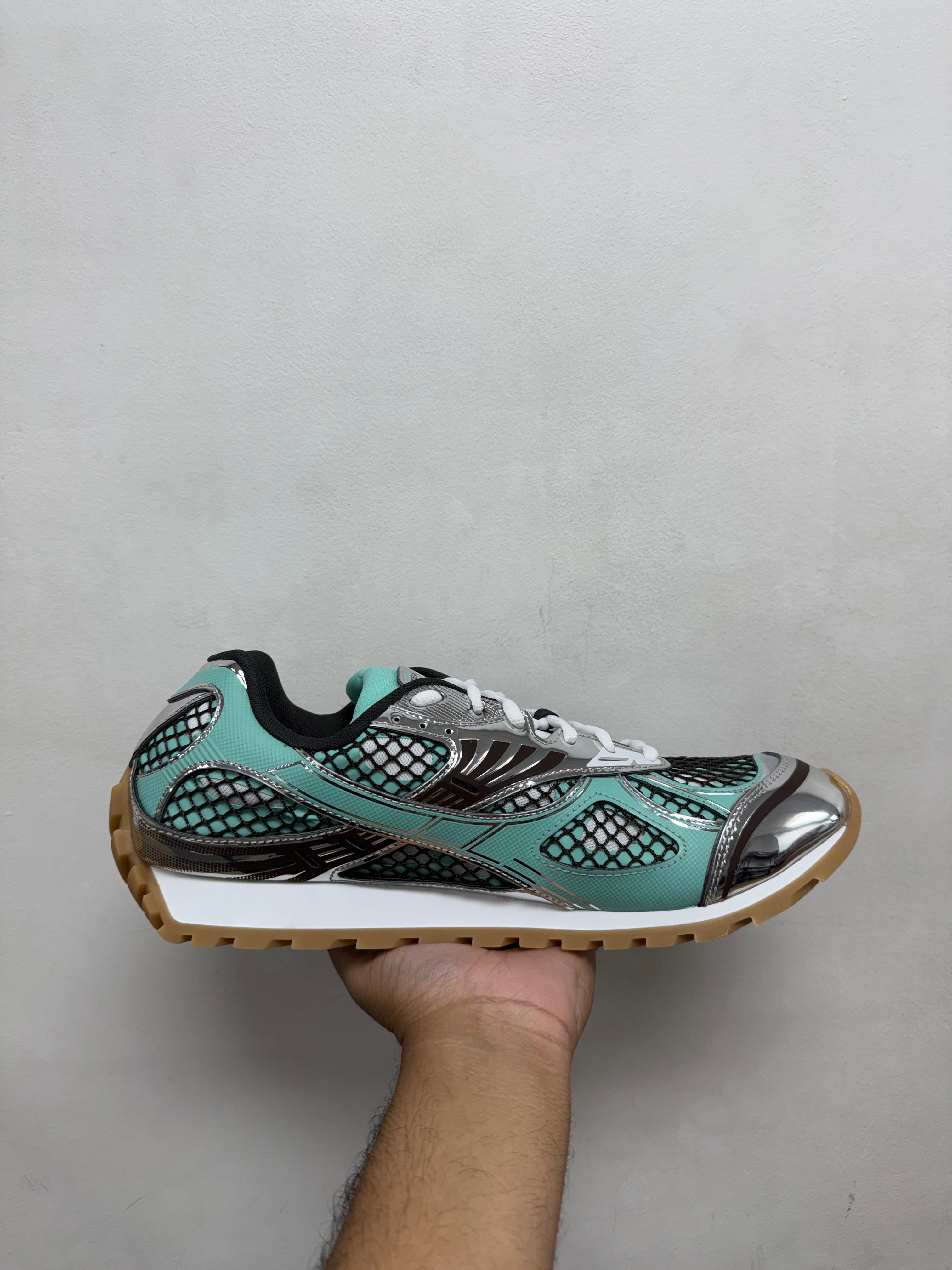 Bottega Veneta Green Oasis Espresso Orbit Sneakers