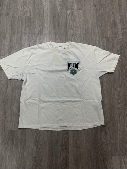 Rhude Tee Cream Teal Used