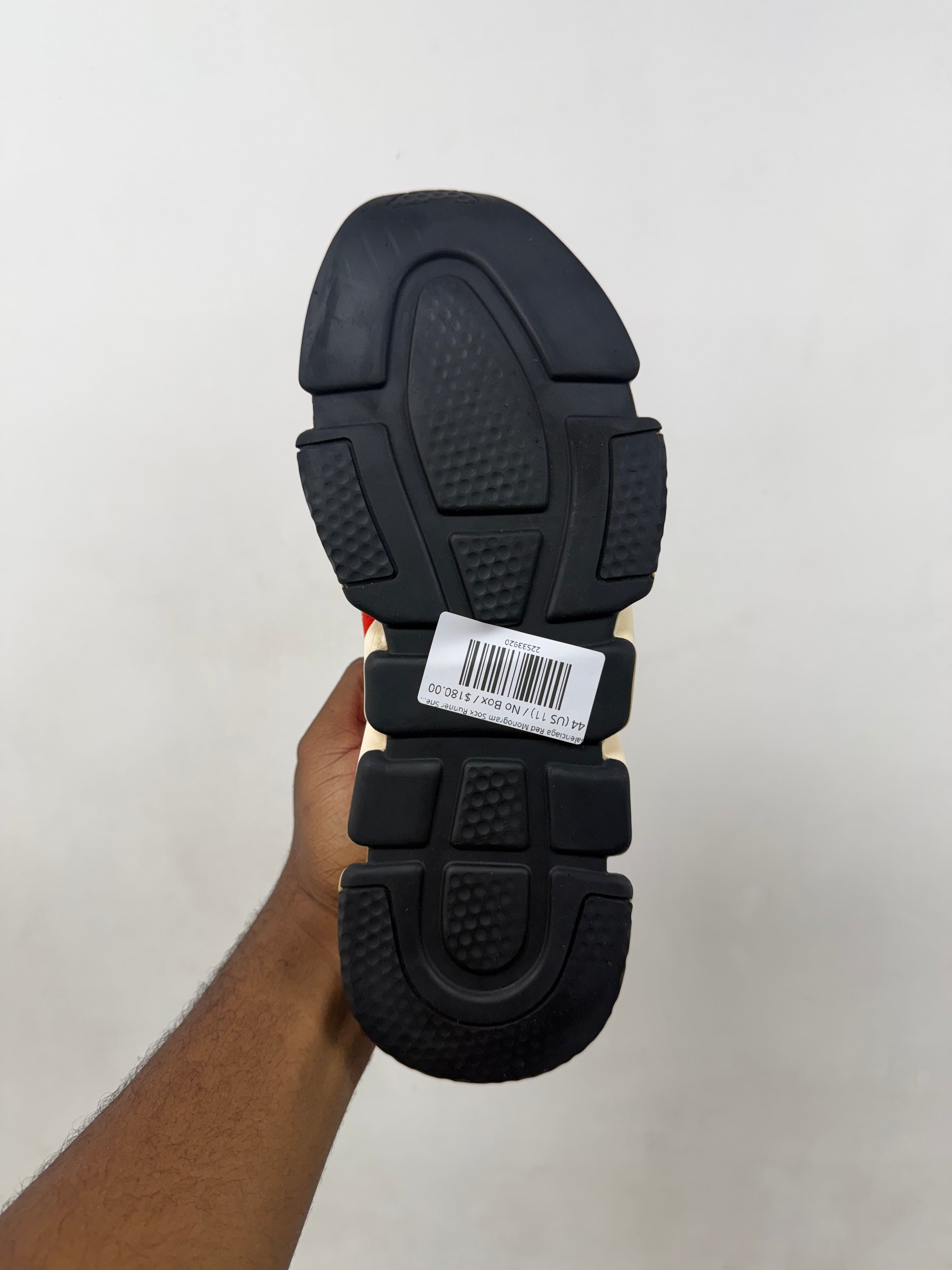 Balenciaga Red Monogram Sock Runner Sneakers