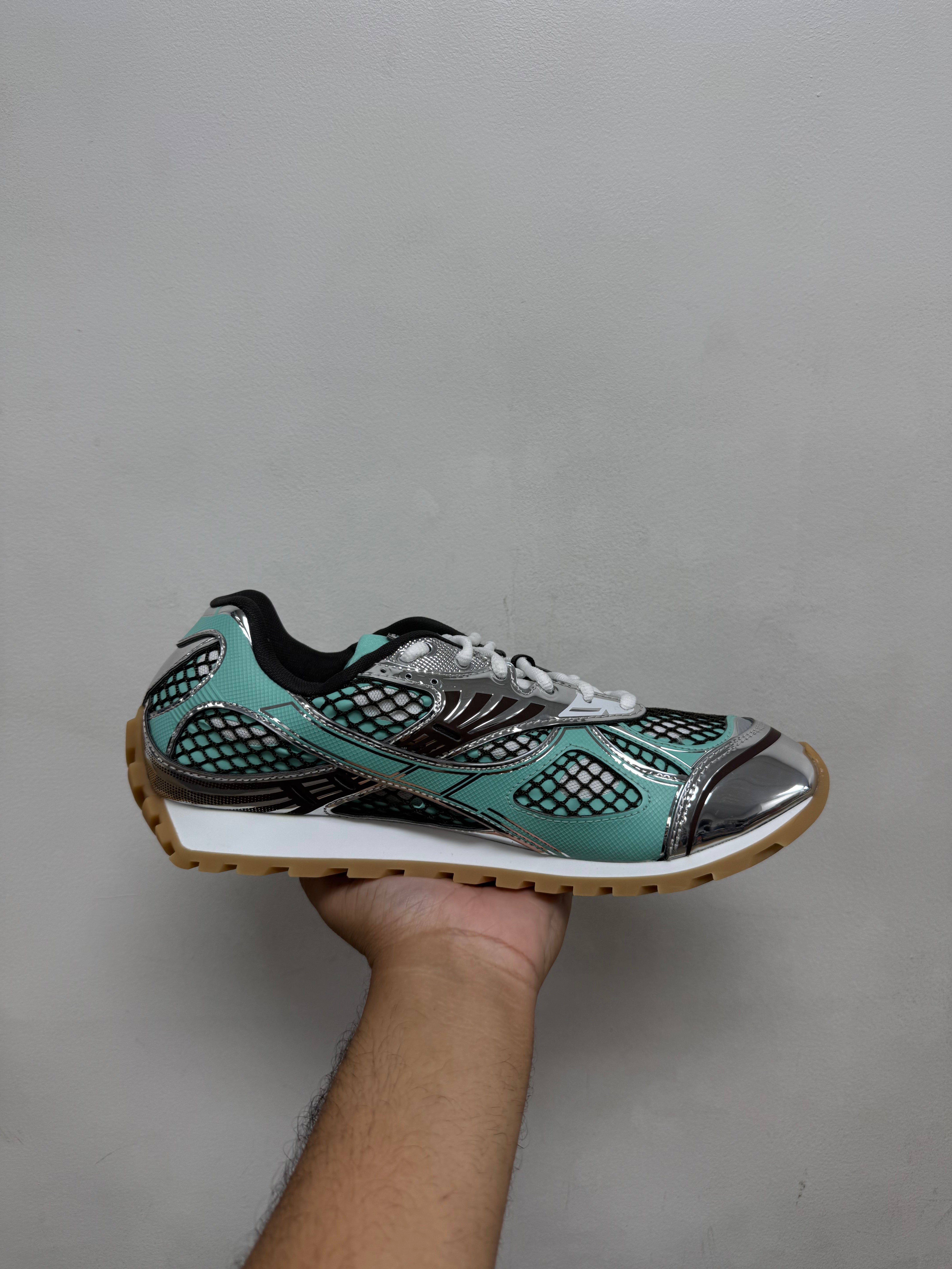 Bottega Veneta Green Oasis Espresso Orbit Sneakers